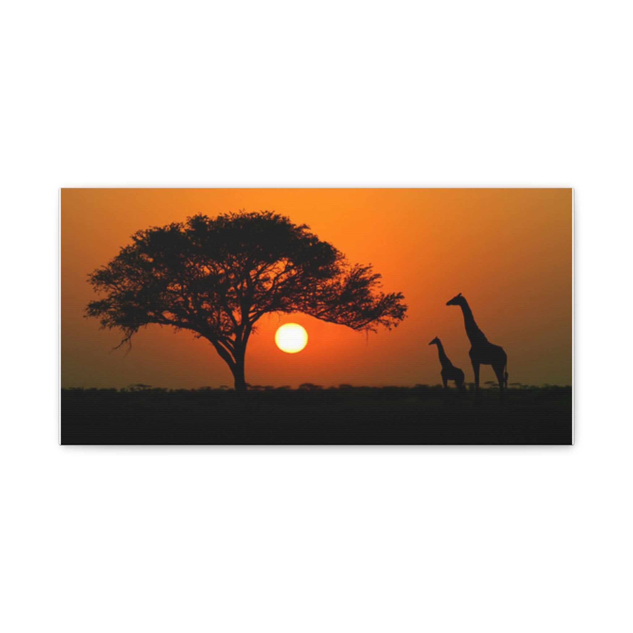 Painting Africa Giraffe Matte Canvas, Stretched, 1.25"