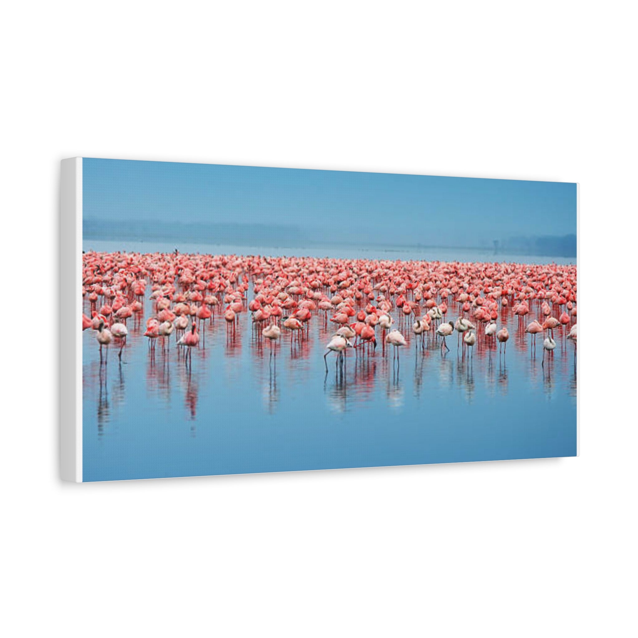 Painting Africa Flamingos Matte Canvas, Stretched, 1.25"