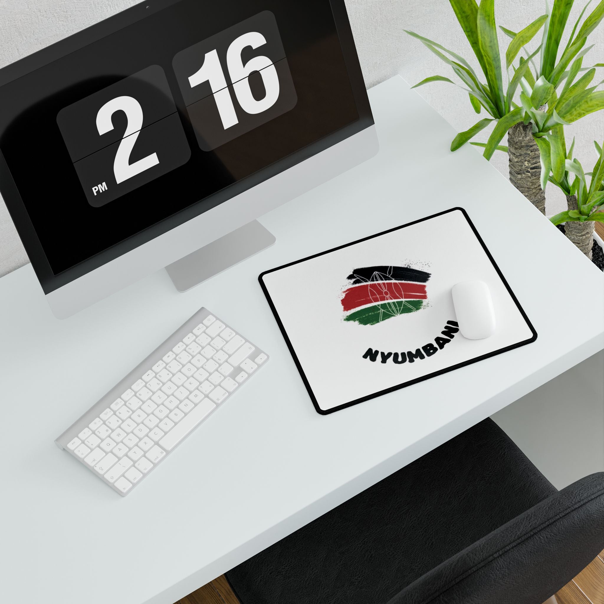 Kenya Flag Nyumbani Desk Mat - Stylish Desk Protector (mouse pad)