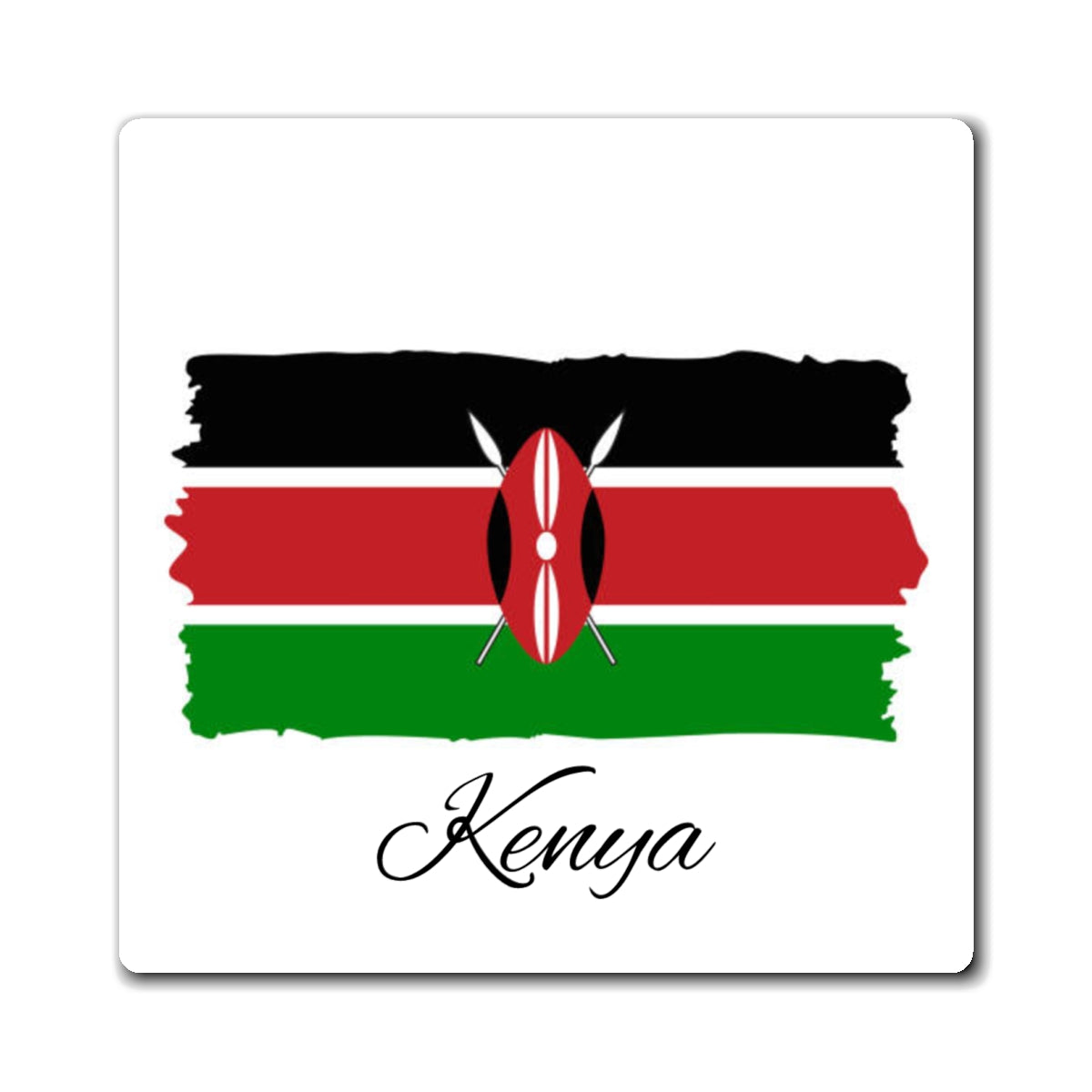 Kenya Flag Fridge Magnets