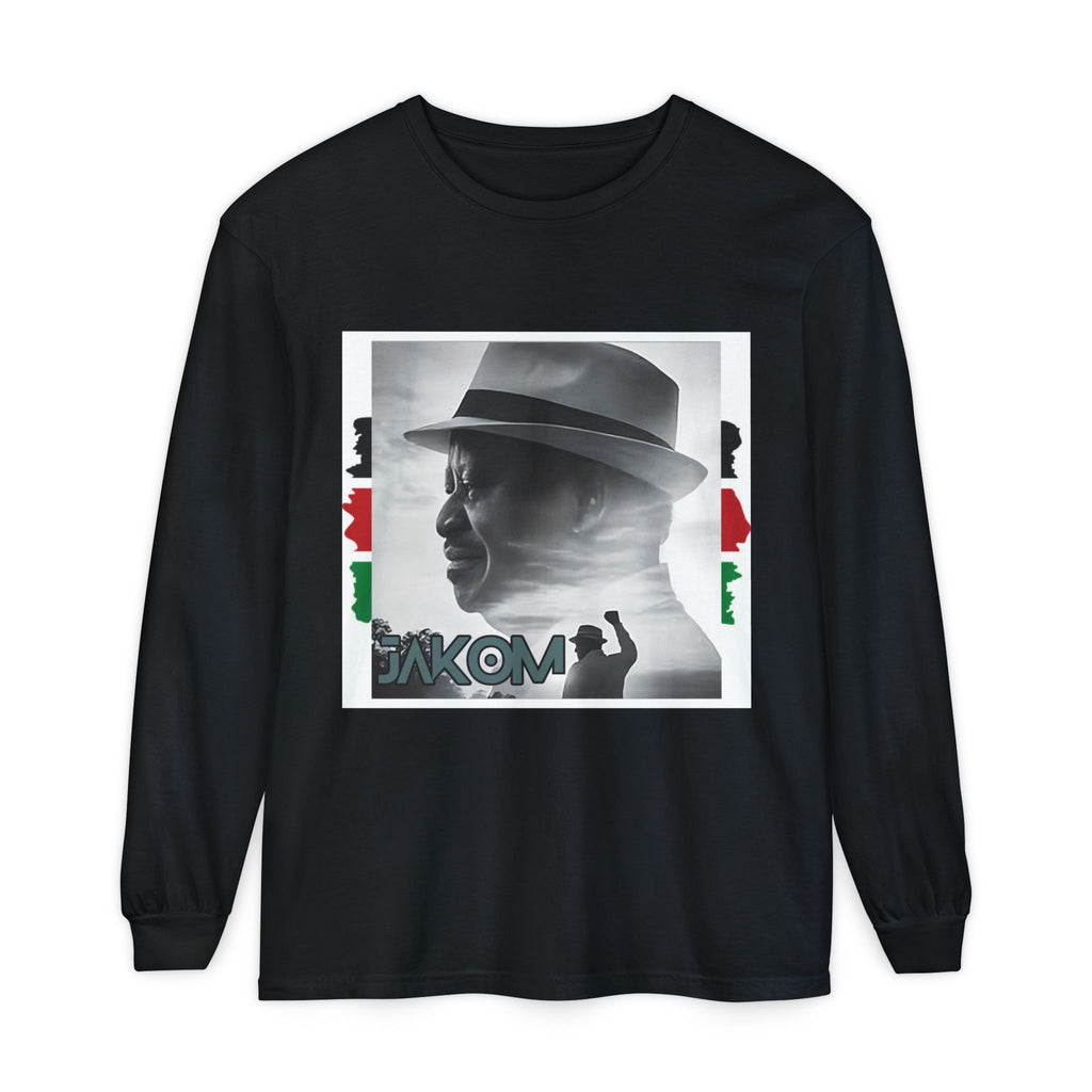 Raila Jakom 2 Kenya Unisex Garment-dyed Long Sleeve T-Shirt