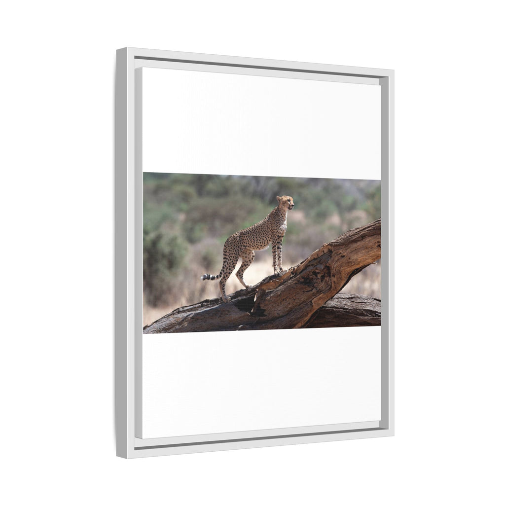 Painting Cheetah Matte Canvas, Framed (Multi-color)