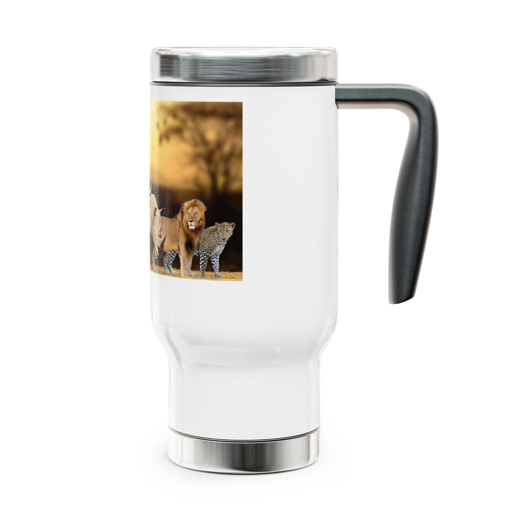 Stainless Steel Travel Mug with Handle, 14oz