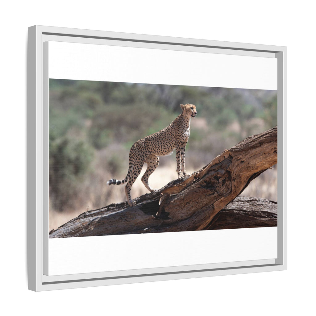 Painting Cheetah Matte Canvas, Framed (Multi-color)