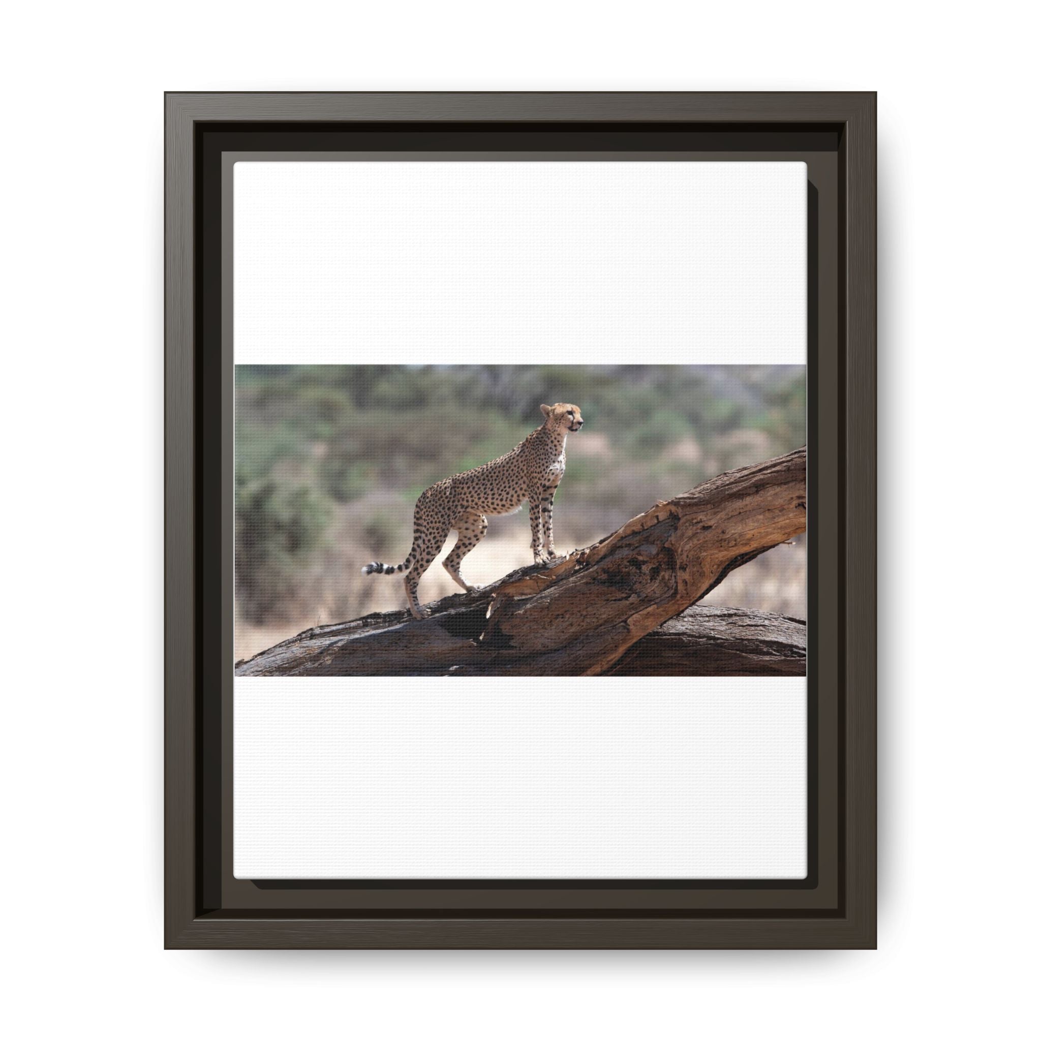 Painting Cheetah Matte Canvas, Framed (Multi-color)