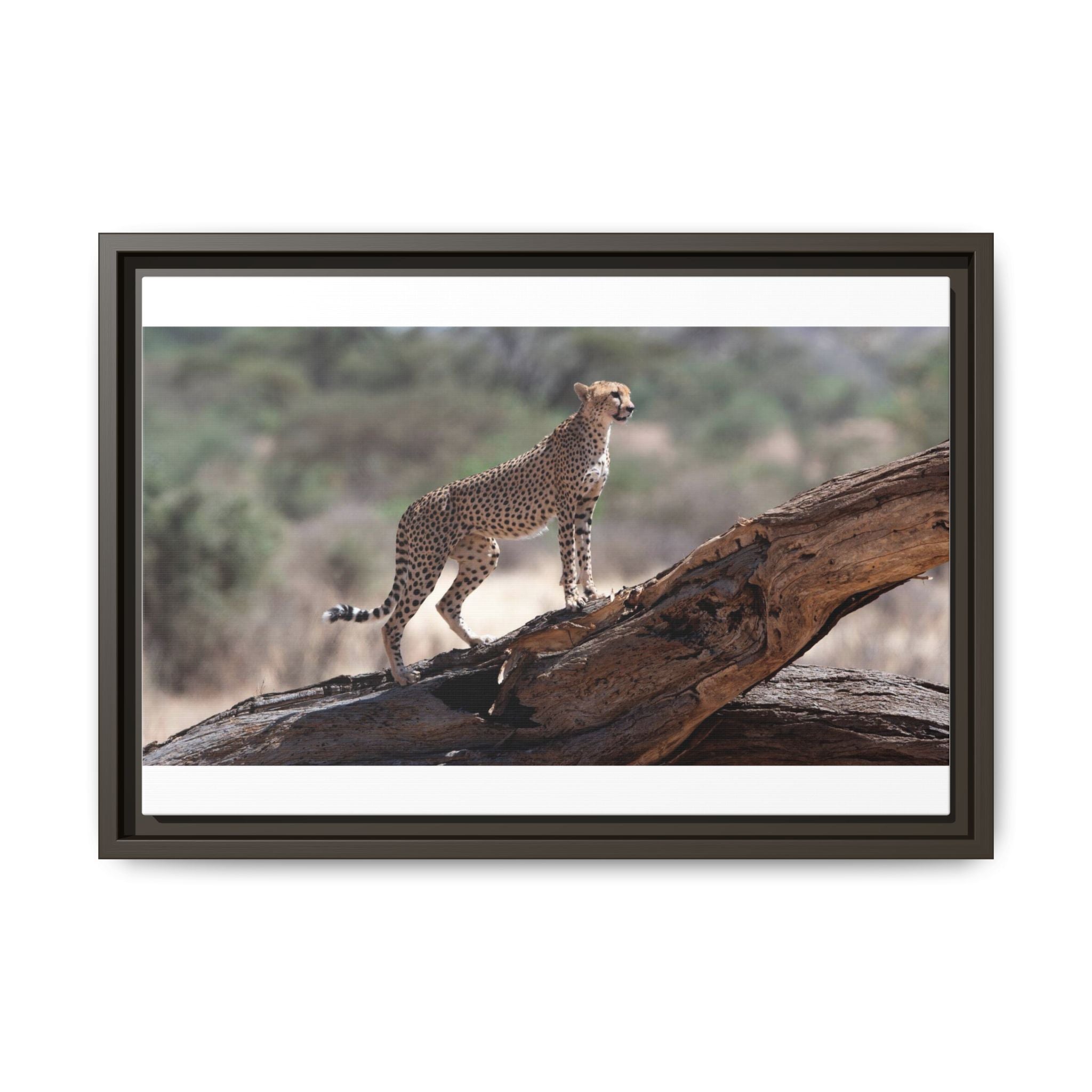 Painting Cheetah Matte Canvas, Framed (Multi-color)