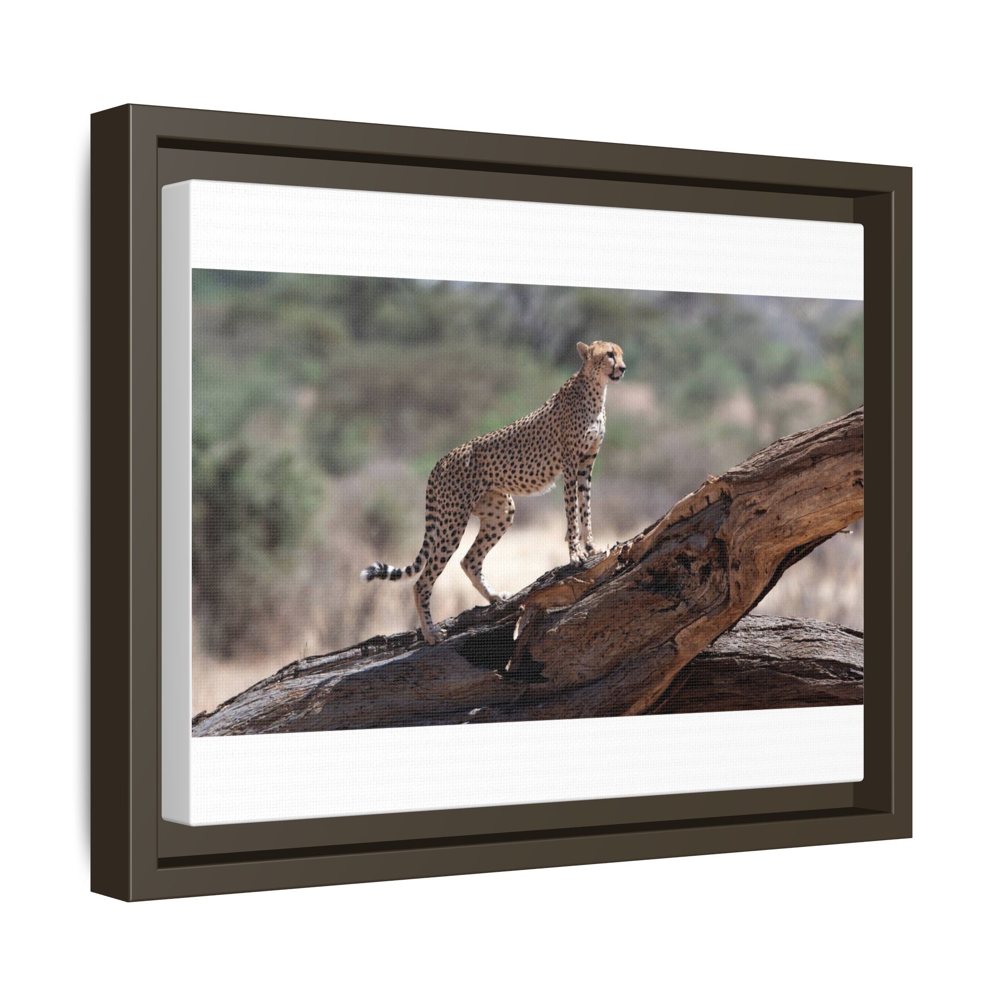 Painting Cheetah Matte Canvas, Framed (Multi-color)