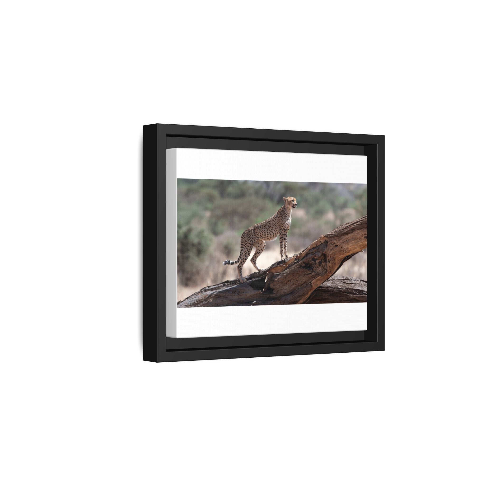 Painting Cheetah Matte Canvas, Framed (Multi-color)