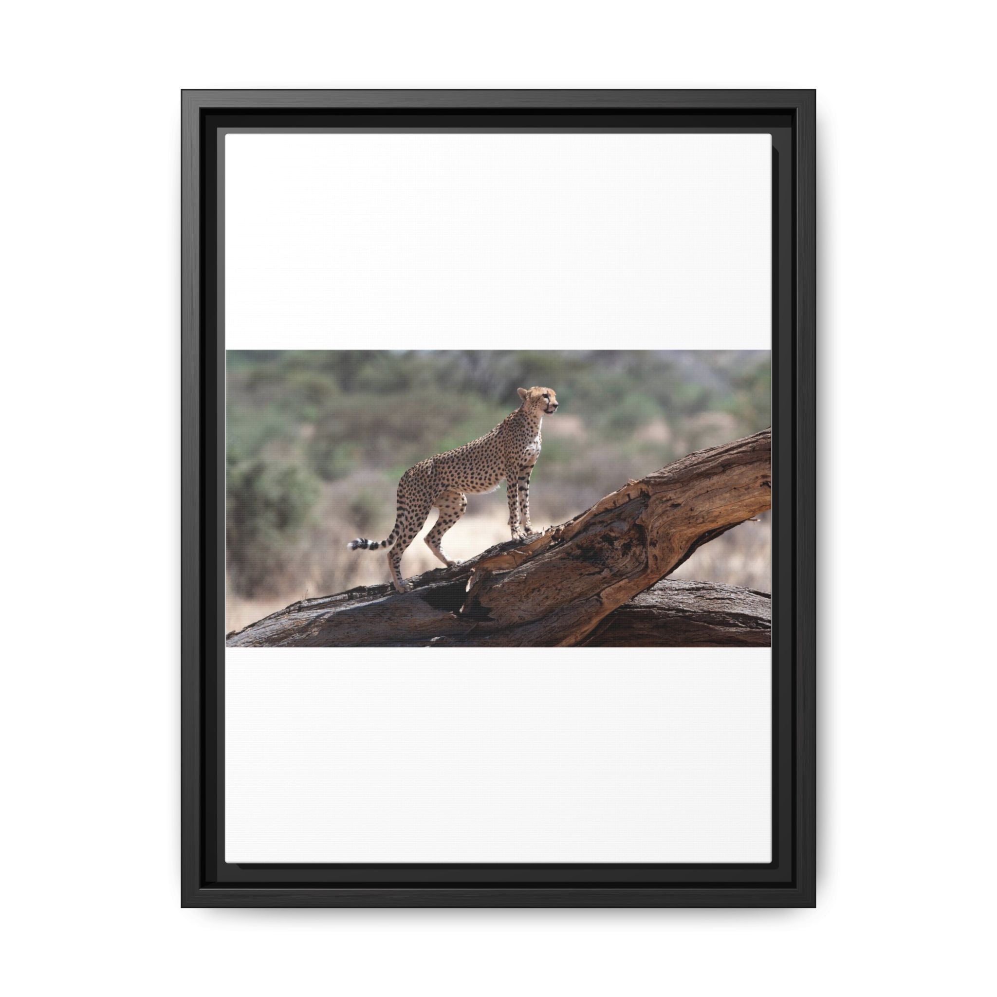 Painting Cheetah Matte Canvas, Framed (Multi-color)