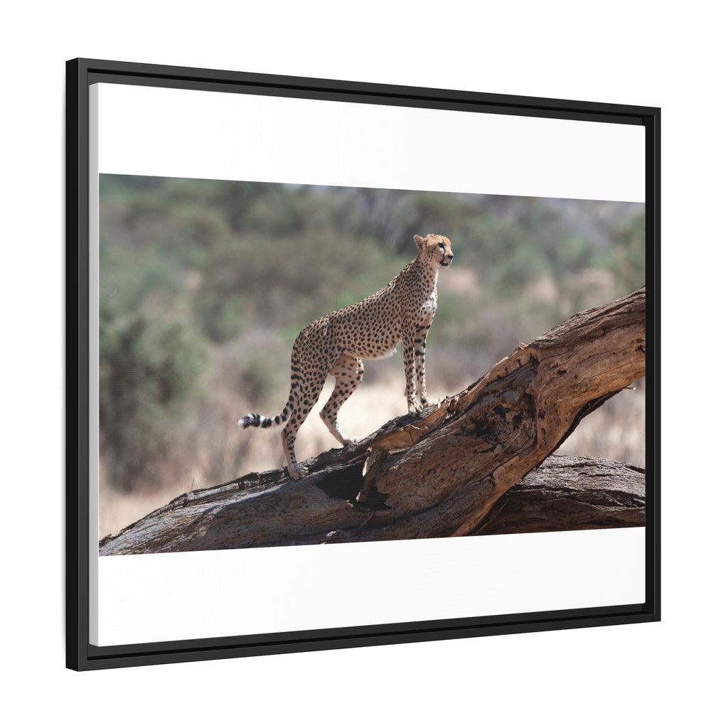Painting Cheetah Matte Canvas, Framed (Multi-color)