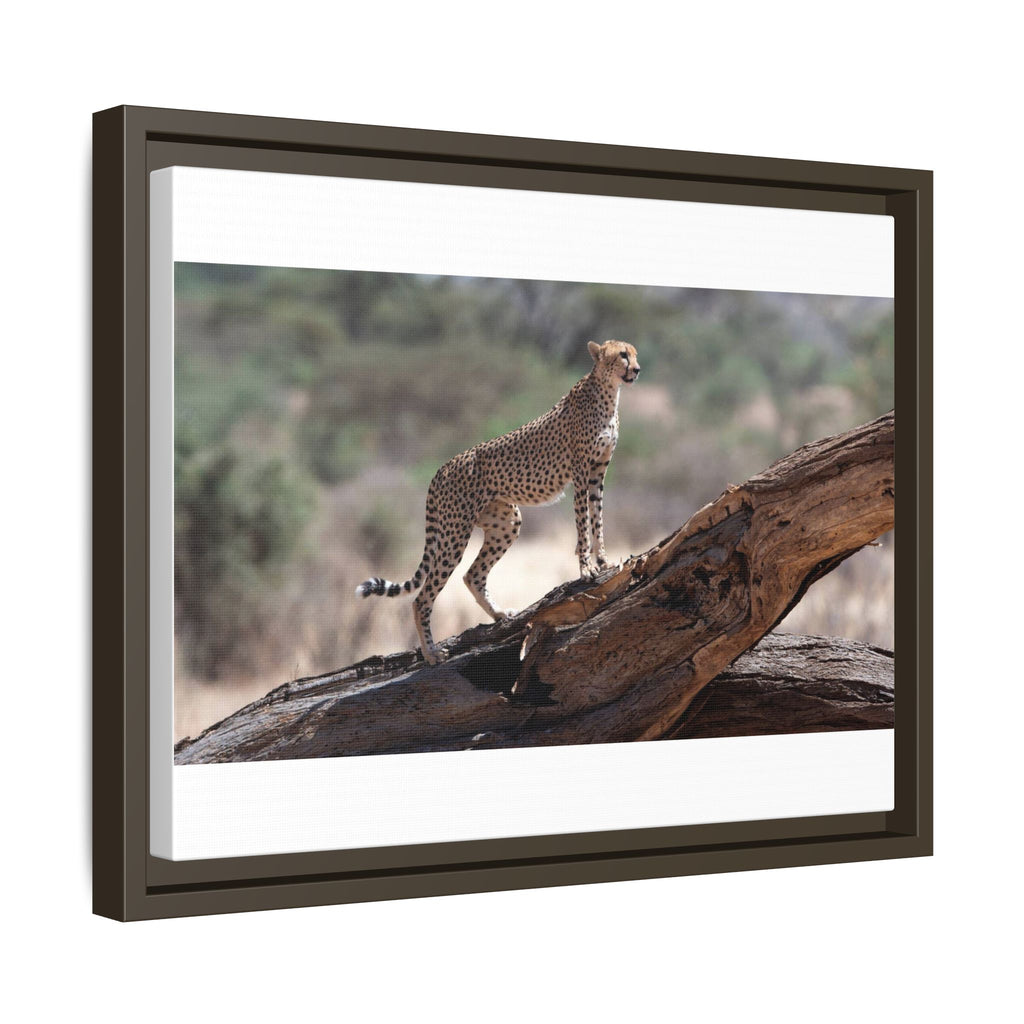 Painting Cheetah Matte Canvas, Framed (Multi-color)