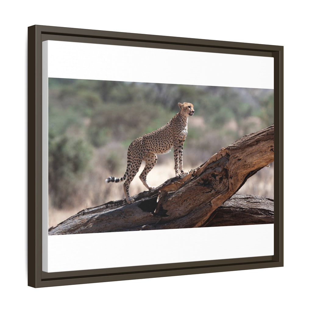 Painting Cheetah Matte Canvas, Framed (Multi-color)