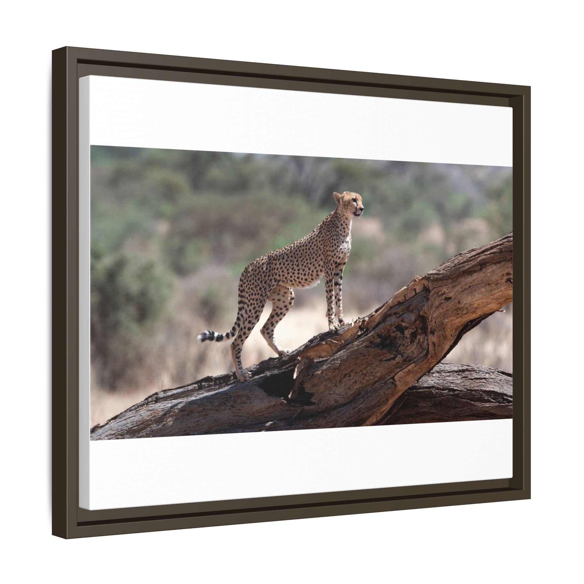 Painting Cheetah Matte Canvas, Framed (Multi-color)