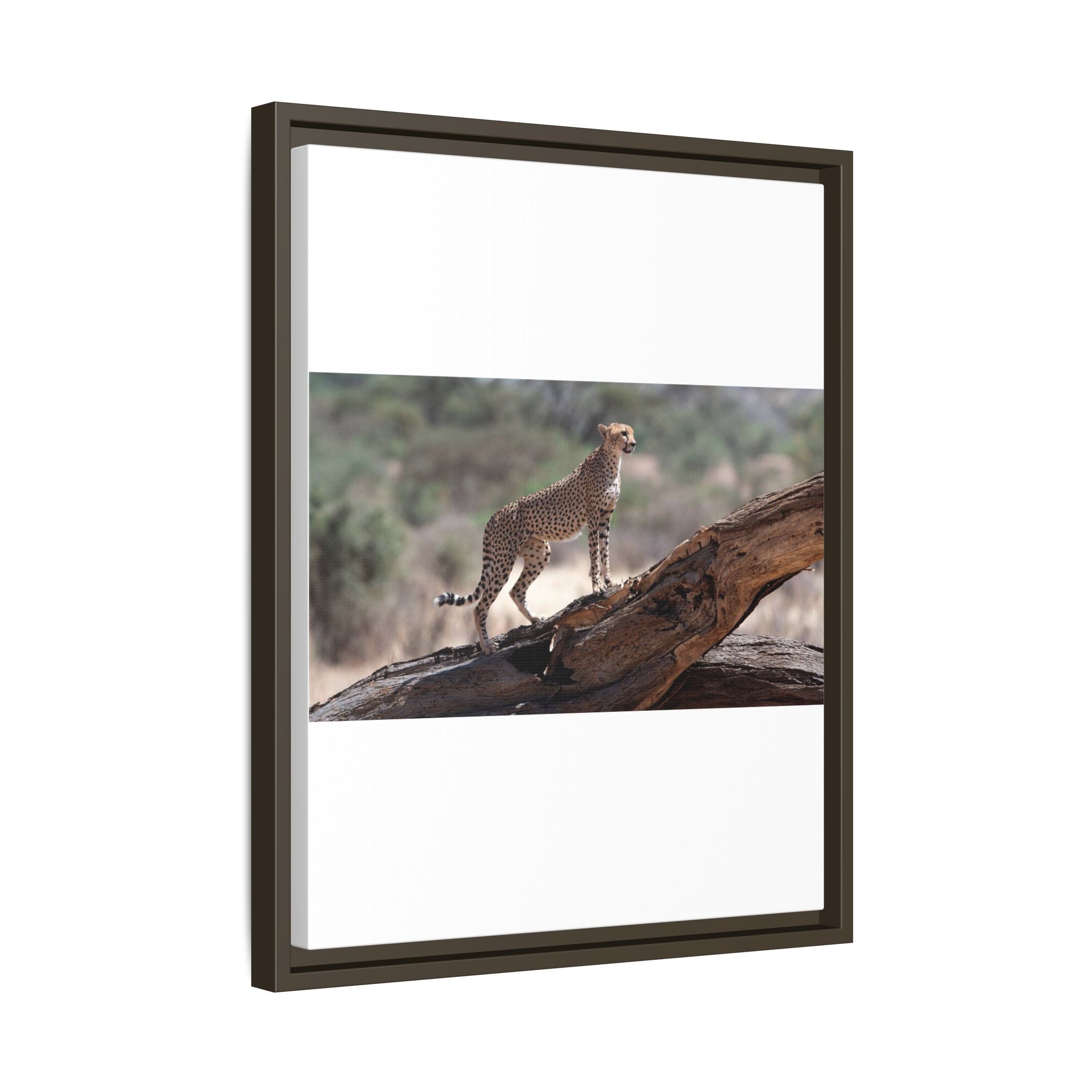 Painting Cheetah Matte Canvas, Framed (Multi-color)