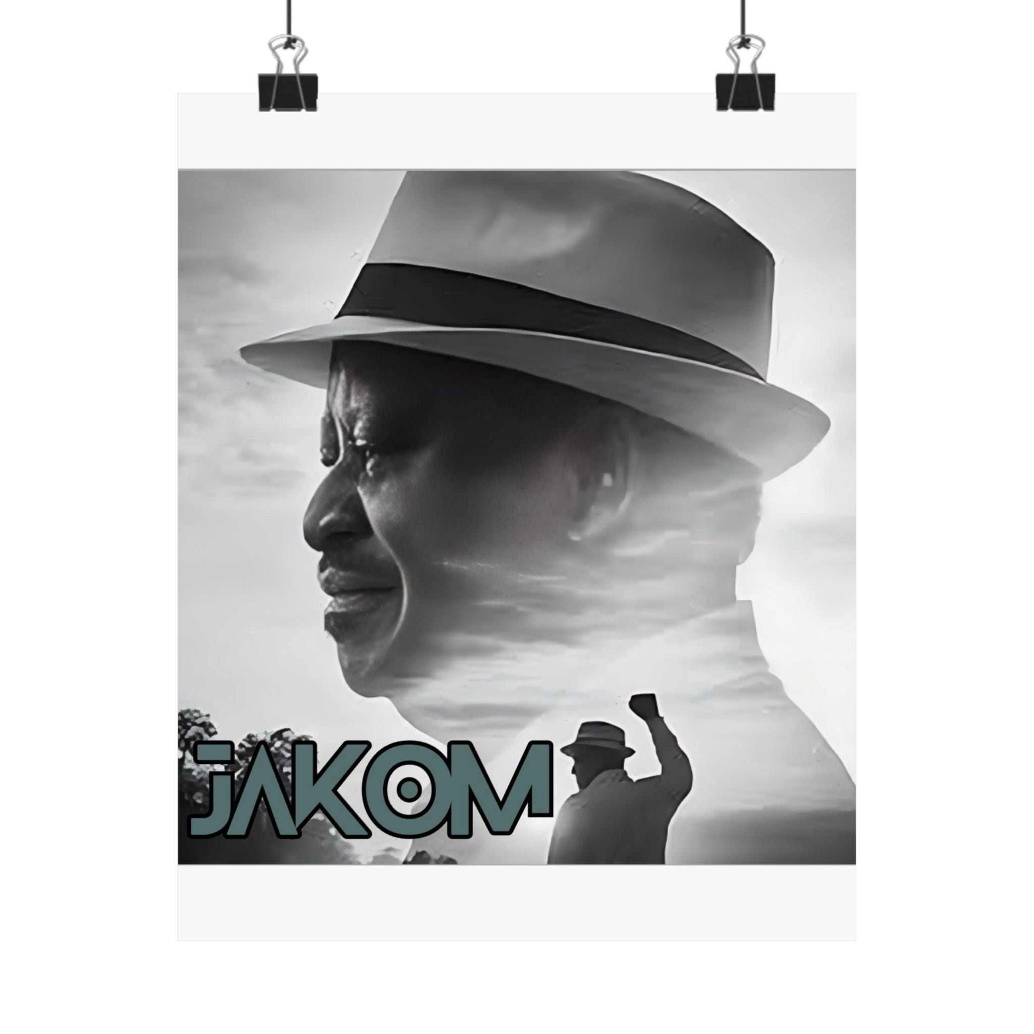 Raila Jakom 2 Vintage Portrait Poster