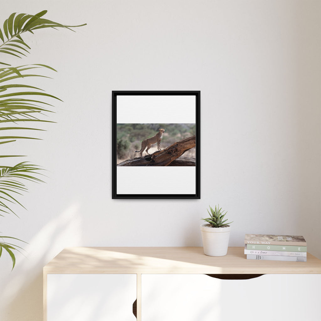 Painting Cheetah Matte Canvas, Framed (Multi-color)
