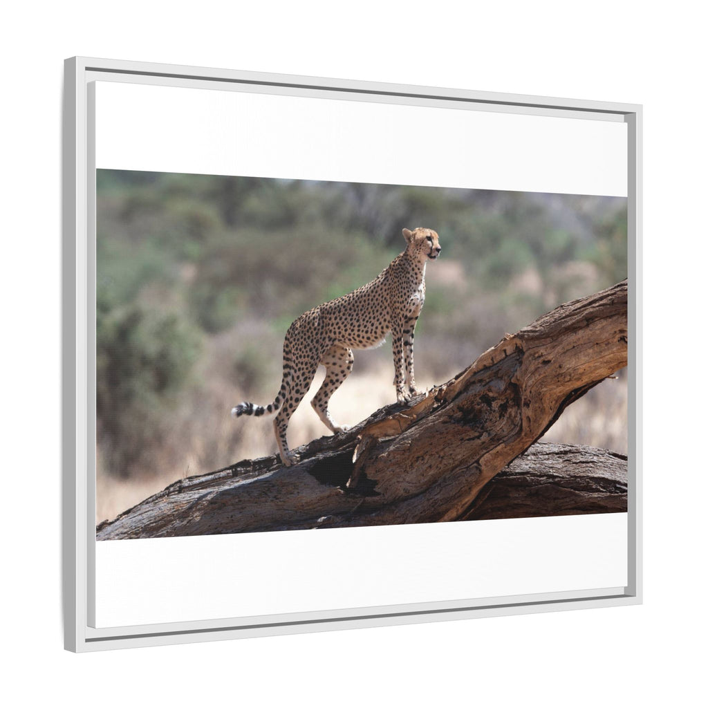 Painting Cheetah Matte Canvas, Framed (Multi-color)