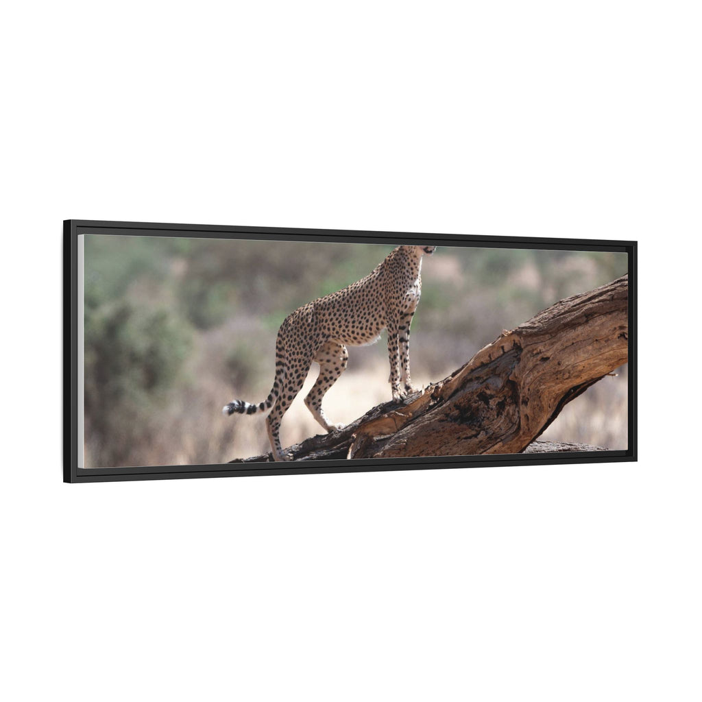 Painting Cheetah Matte Canvas, Framed (Multi-color)