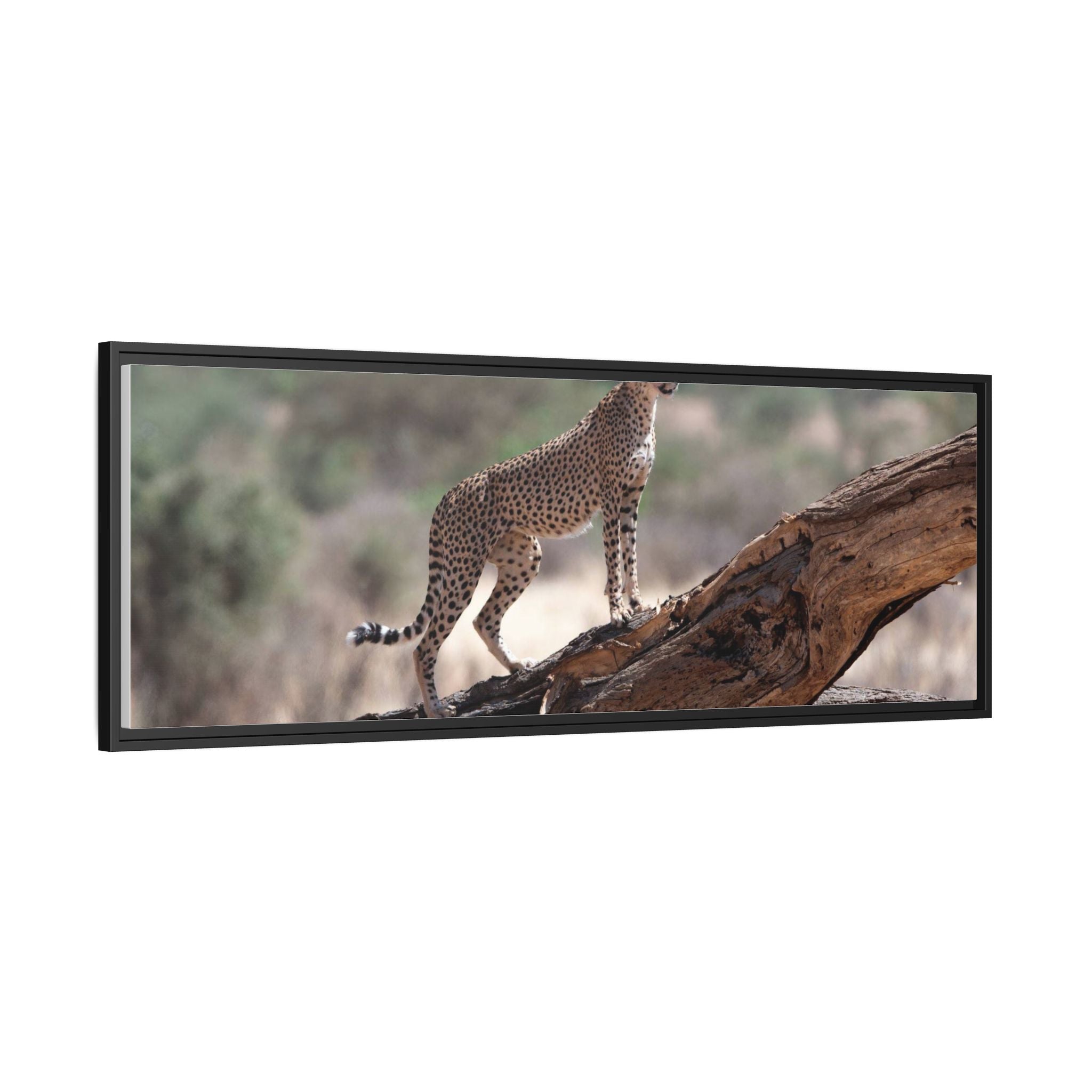 Painting Cheetah Matte Canvas, Framed (Multi-color)
