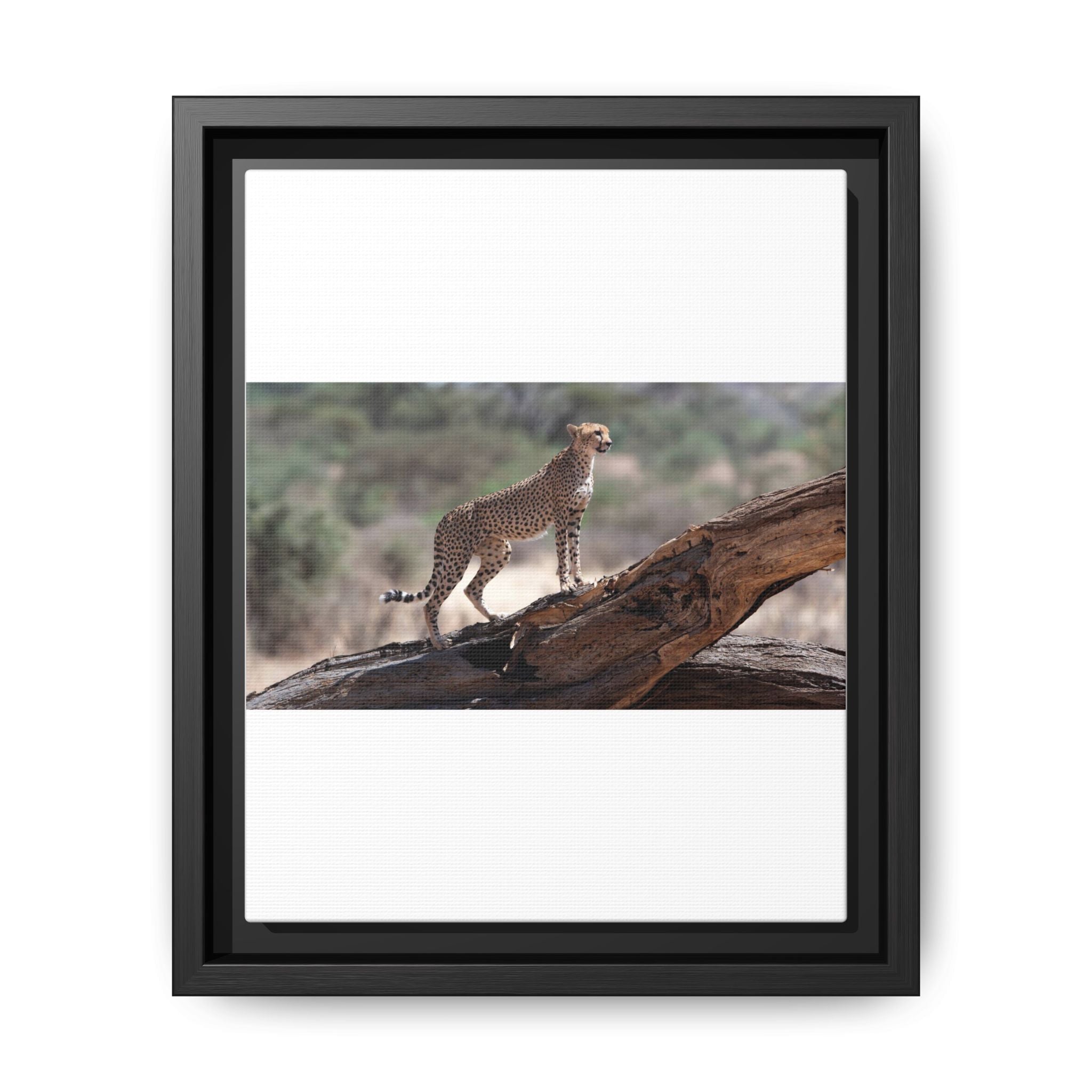 Painting Cheetah Matte Canvas, Framed (Multi-color)