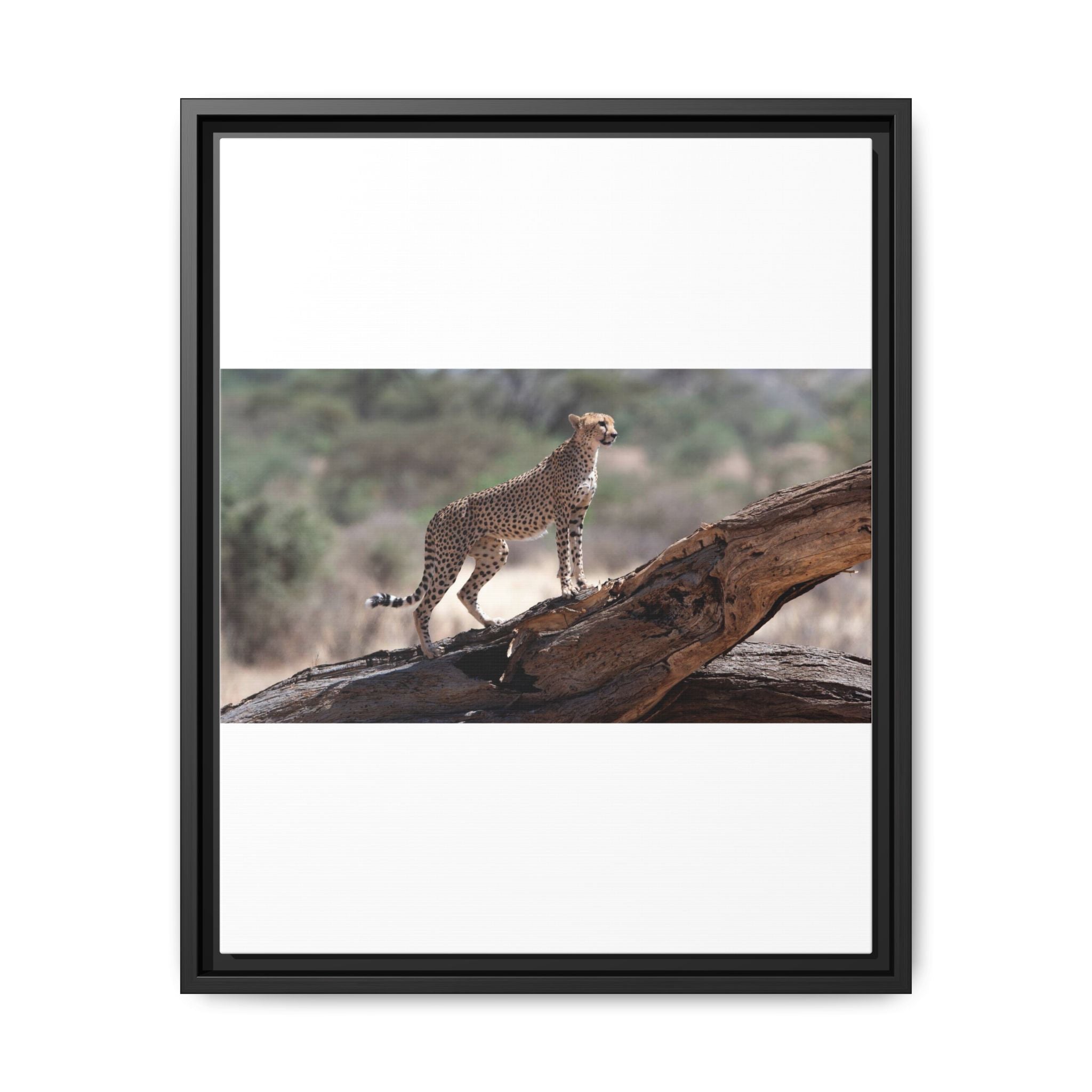 Painting Cheetah Matte Canvas, Framed (Multi-color)