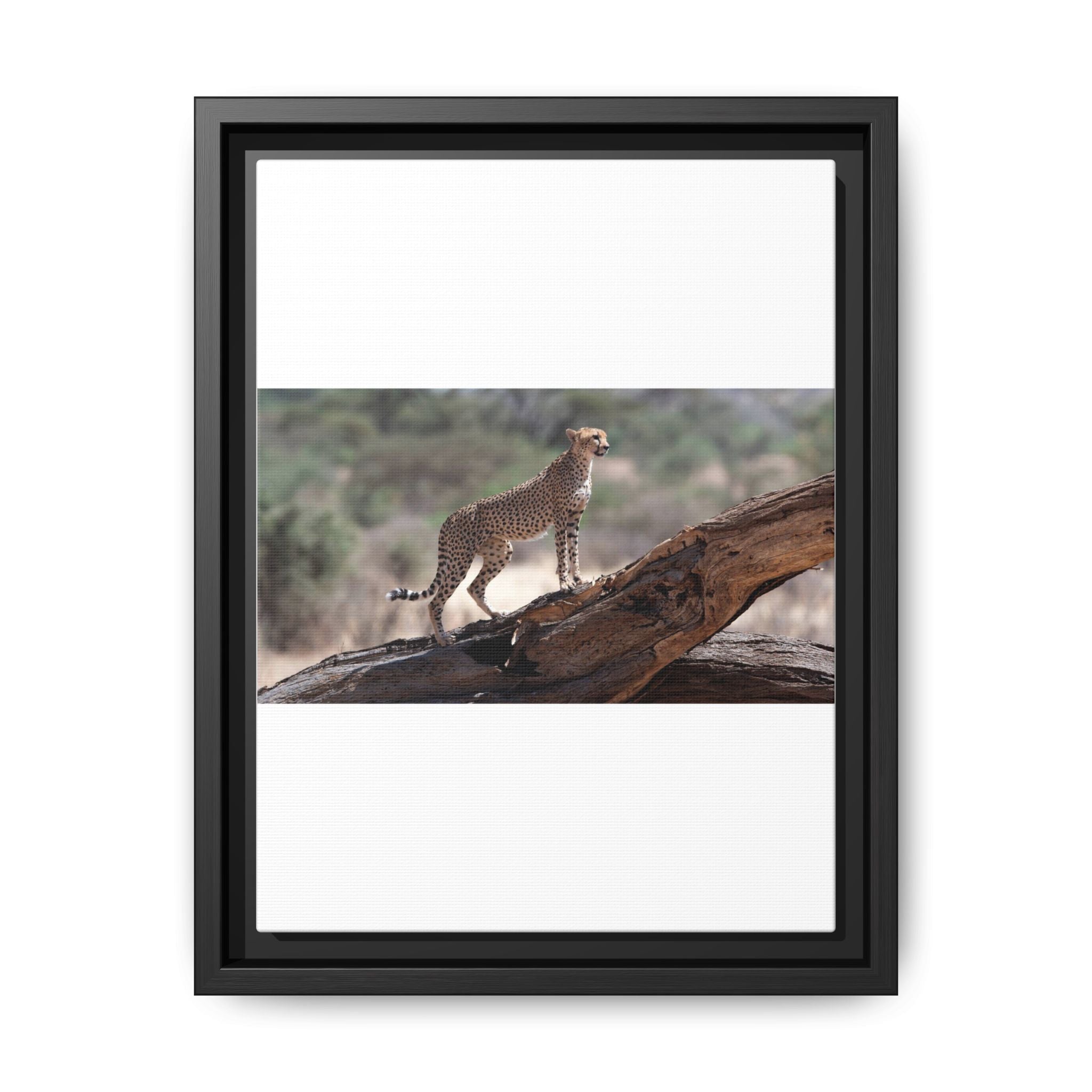 Painting Cheetah Matte Canvas, Framed (Multi-color)