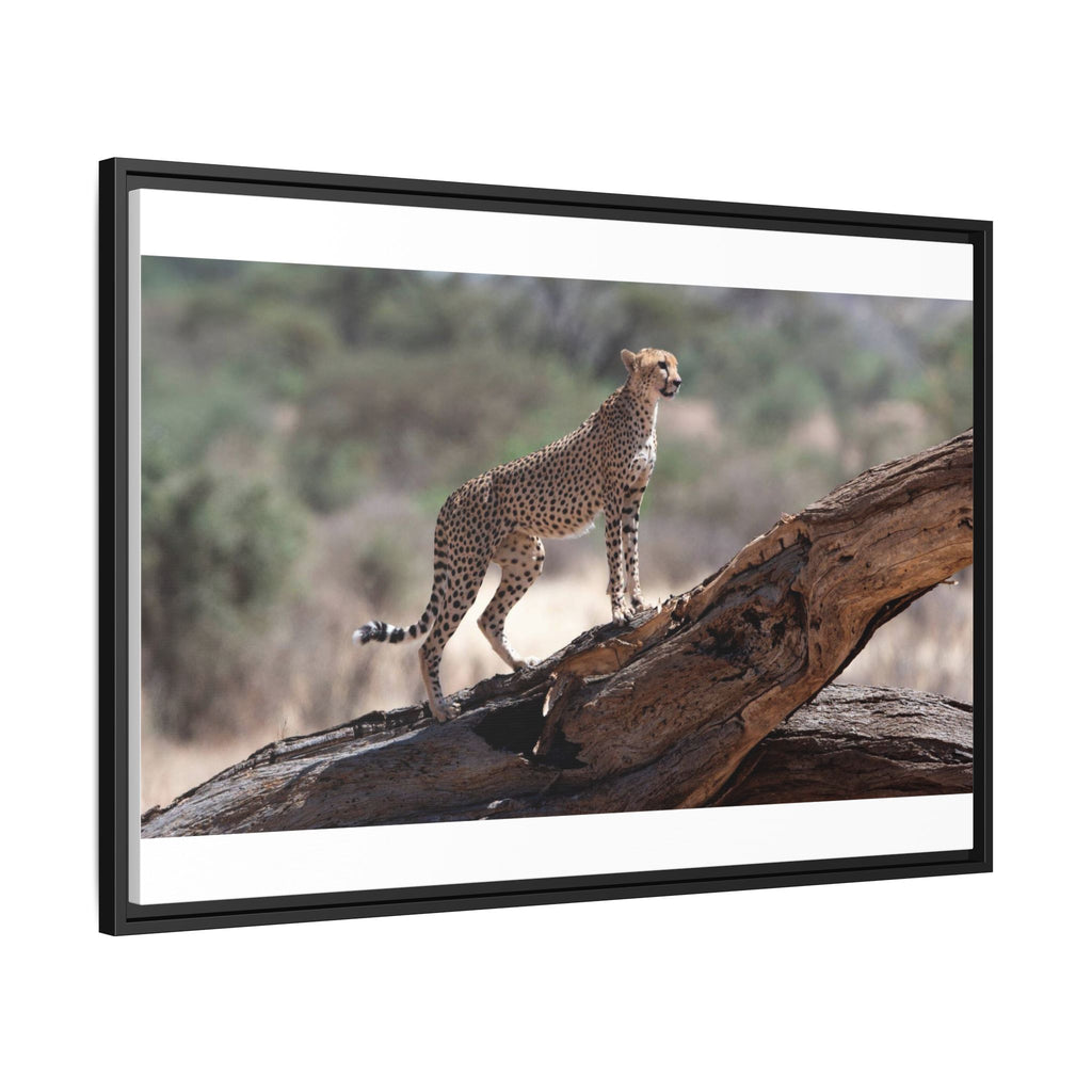 Painting Cheetah Matte Canvas, Framed (Multi-color)