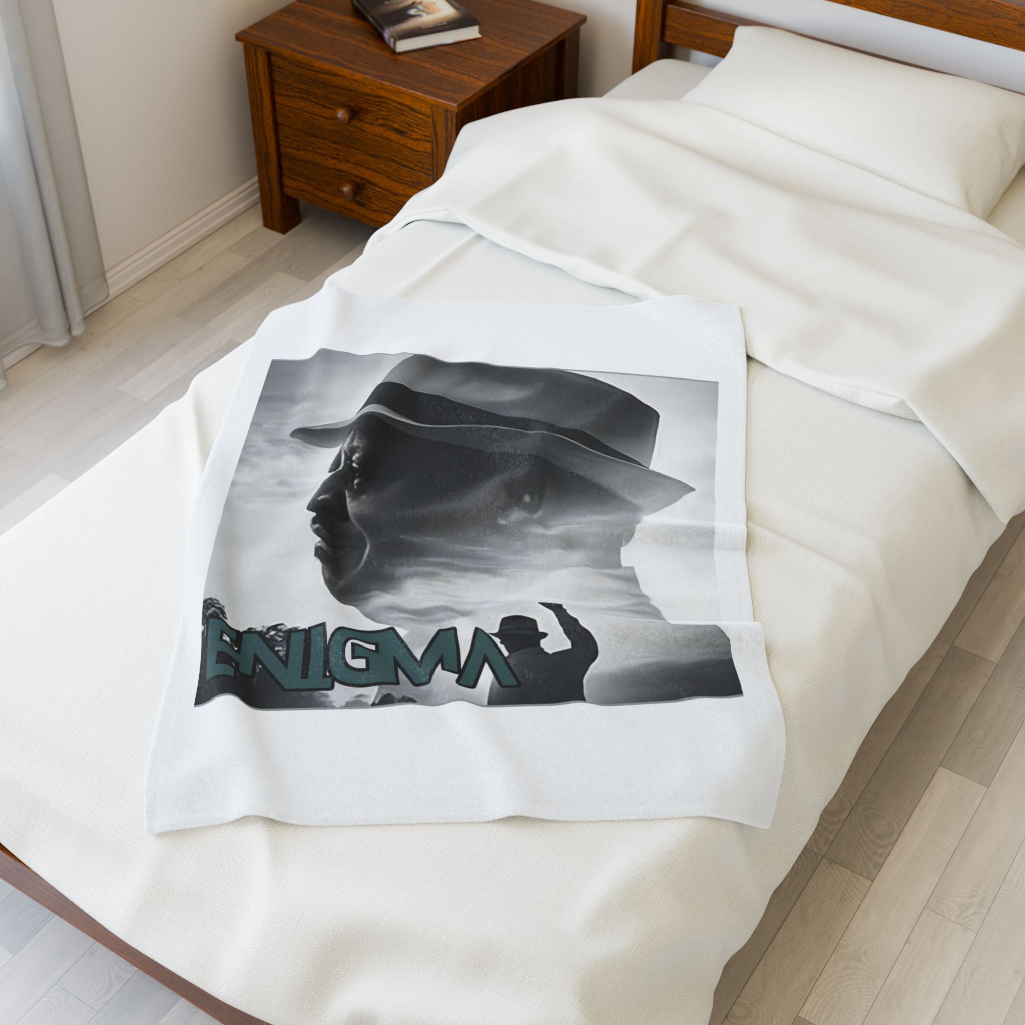 Raila Enigma 2 Portrait Velveteen Plush Blanket