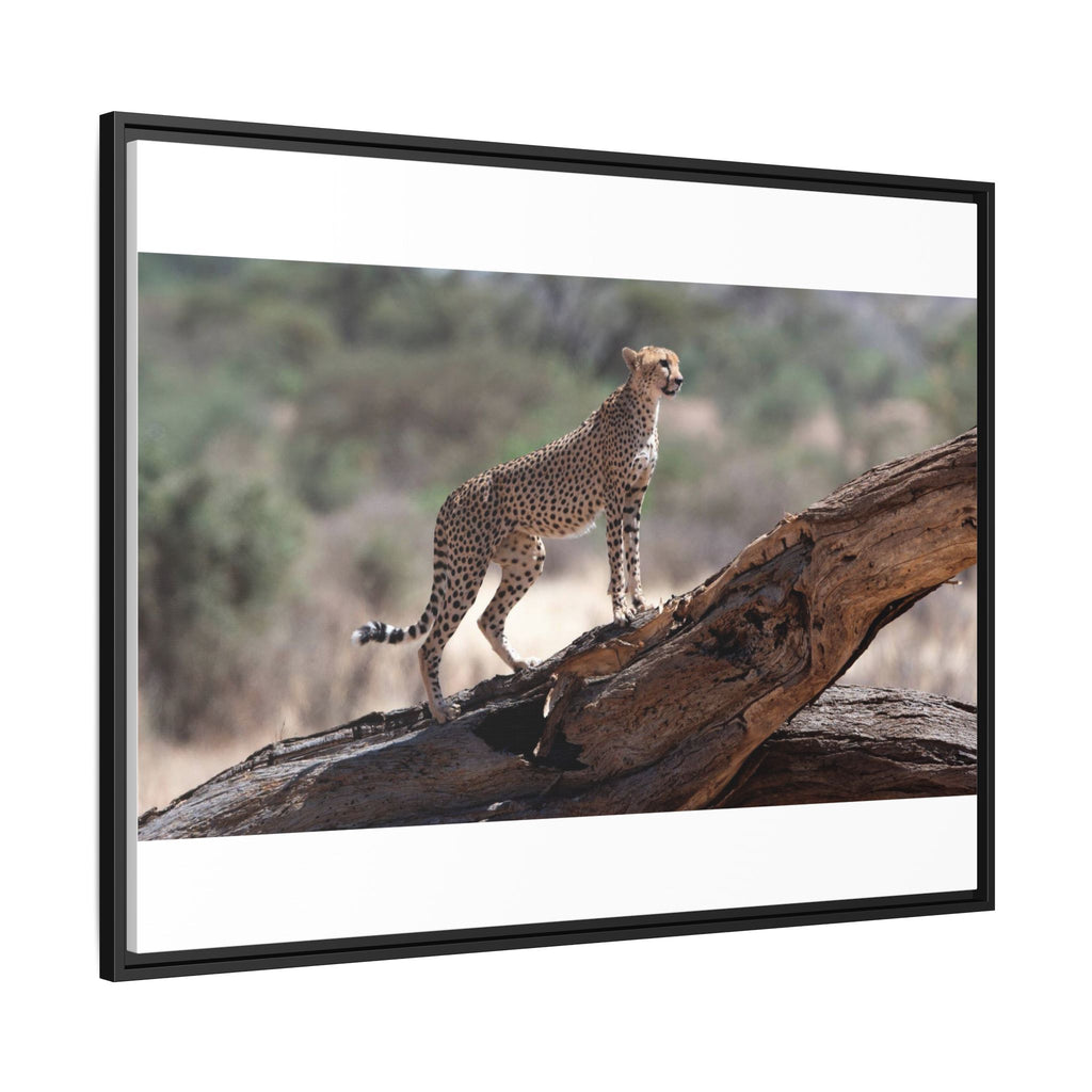 Painting Cheetah Matte Canvas, Framed (Multi-color)