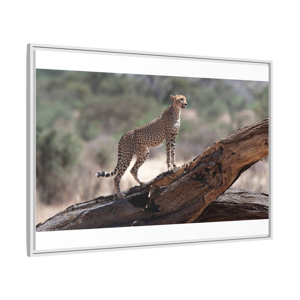 Painting Cheetah Matte Canvas, Framed (Multi-color)