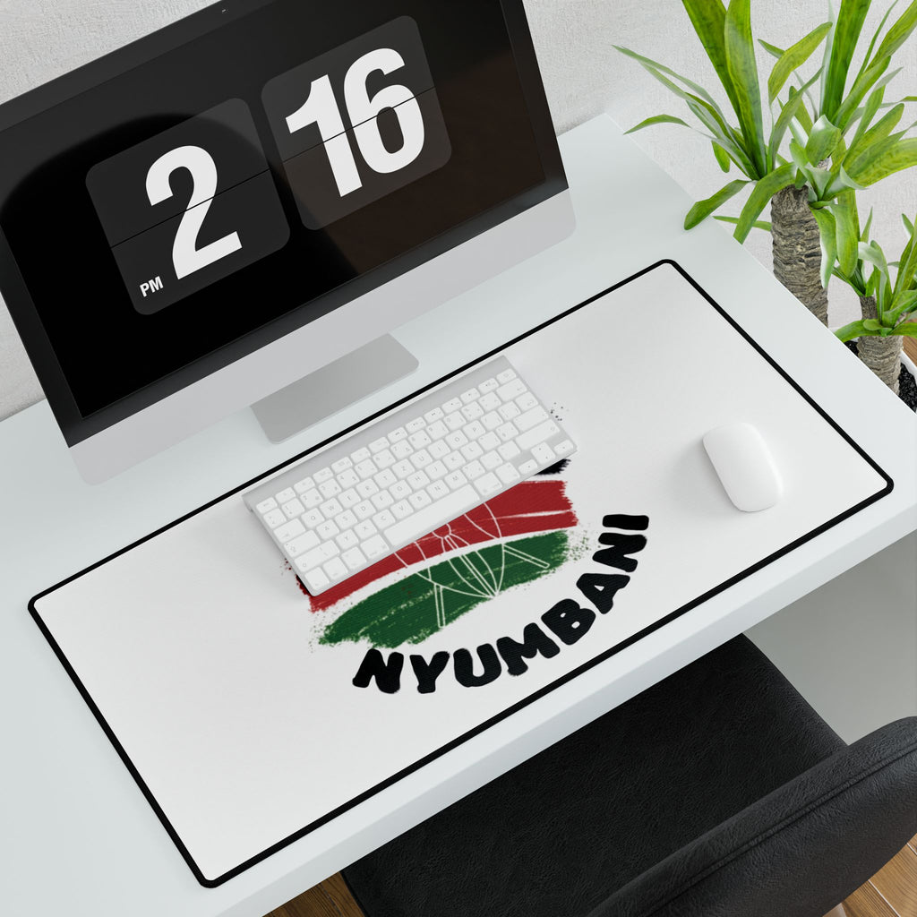Kenya Flag Nyumbani Desk Mat - Stylish Desk Protector (mouse pad)