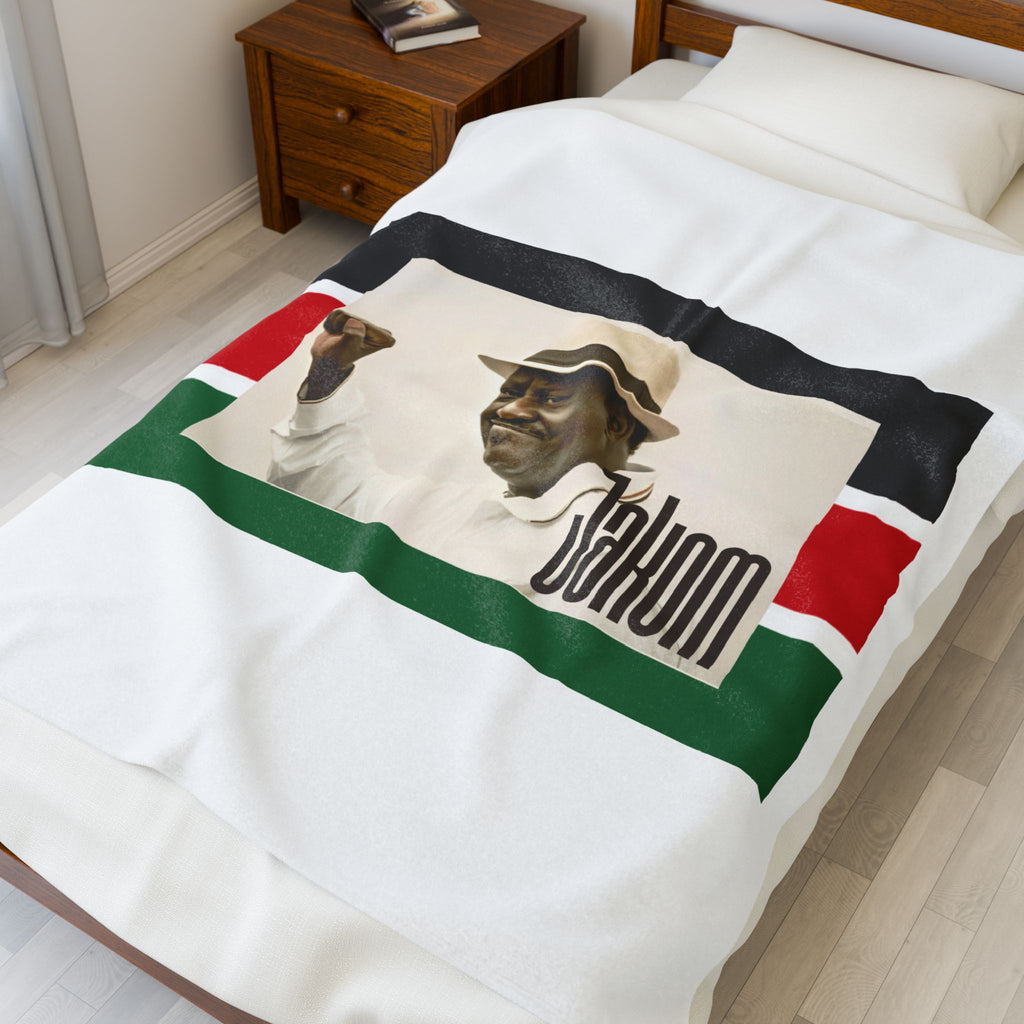 Raila Jakom 1 Velveteen Plush Blanket - Cozy Comfort with Inspirational Design