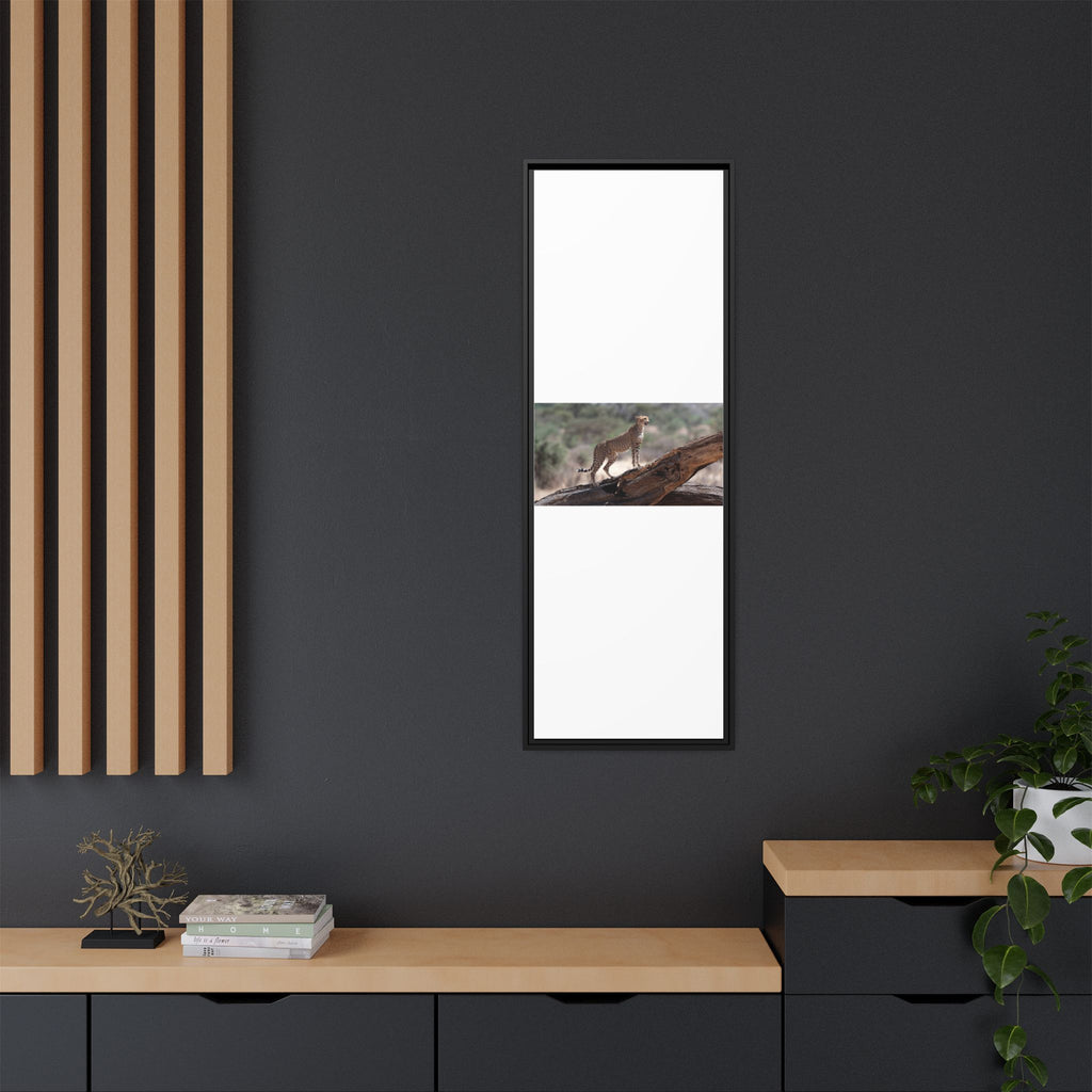 Painting Cheetah Matte Canvas, Framed (Multi-color)