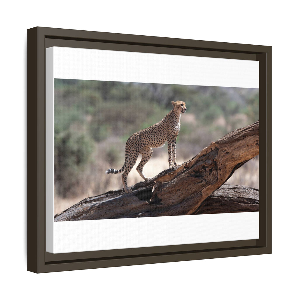 Painting Cheetah Matte Canvas, Framed (Multi-color)