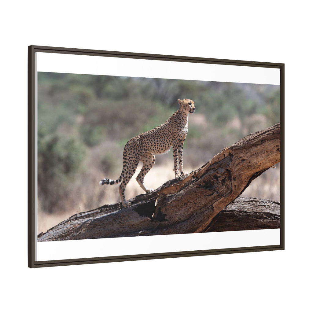 Painting Cheetah Matte Canvas, Framed (Multi-color)