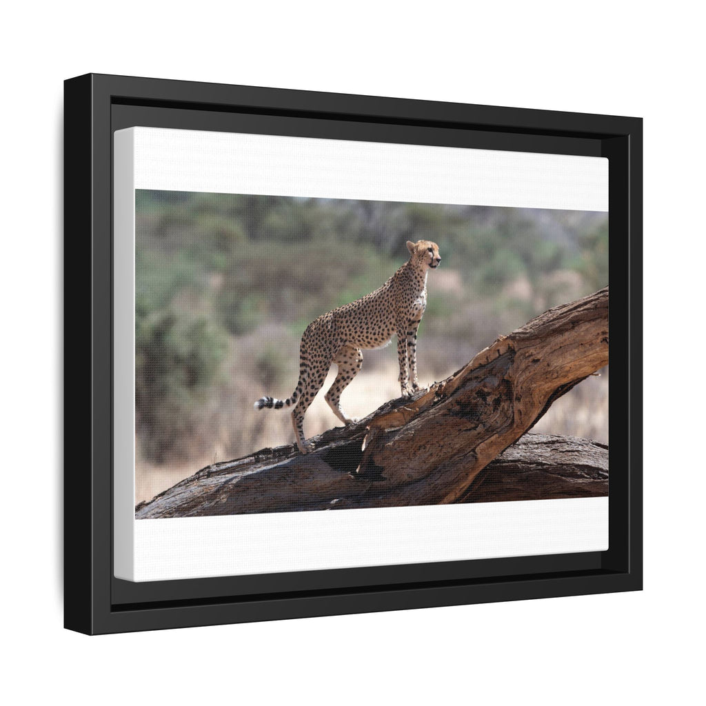 Painting Cheetah Matte Canvas, Framed (Multi-color)