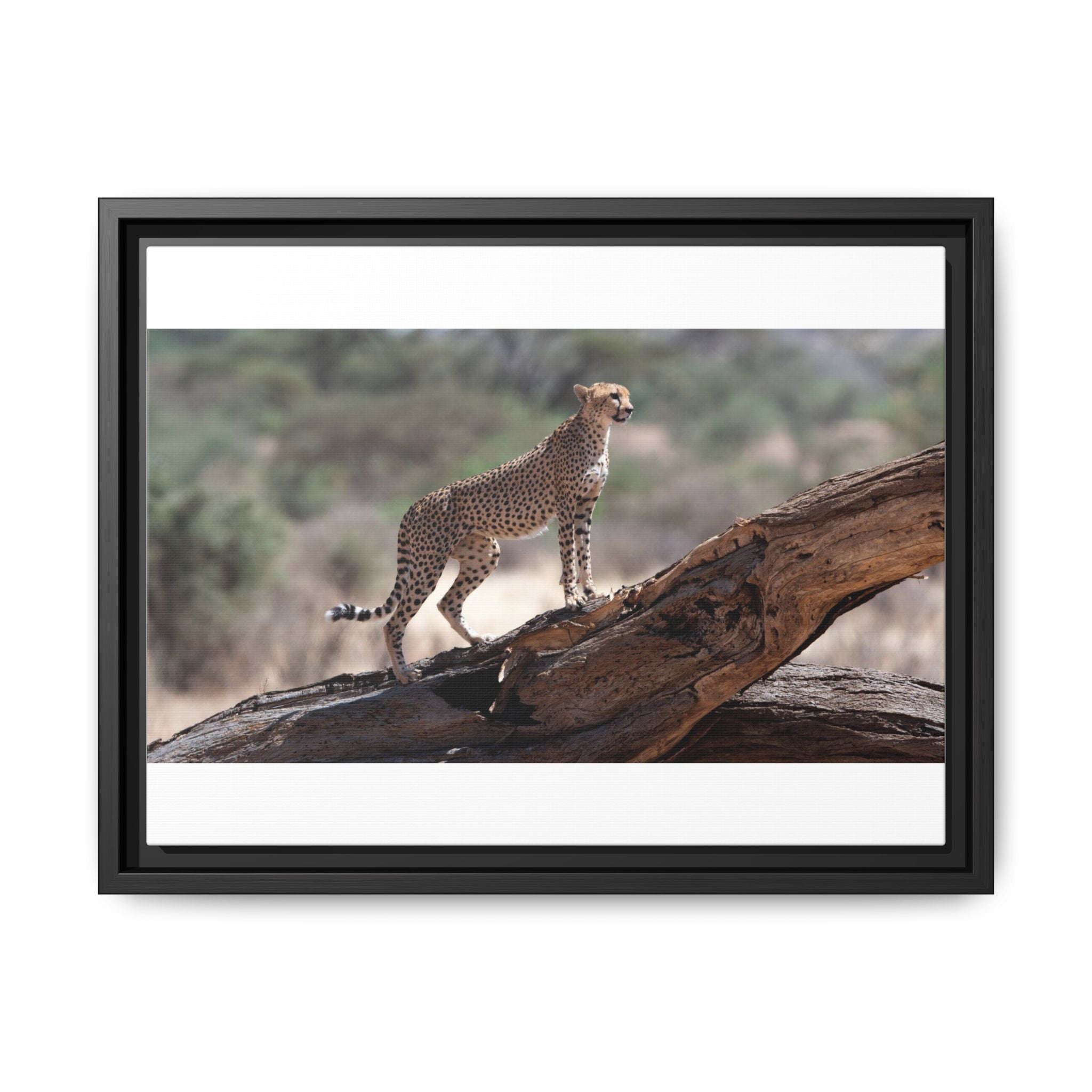 Painting Cheetah Matte Canvas, Framed (Multi-color)