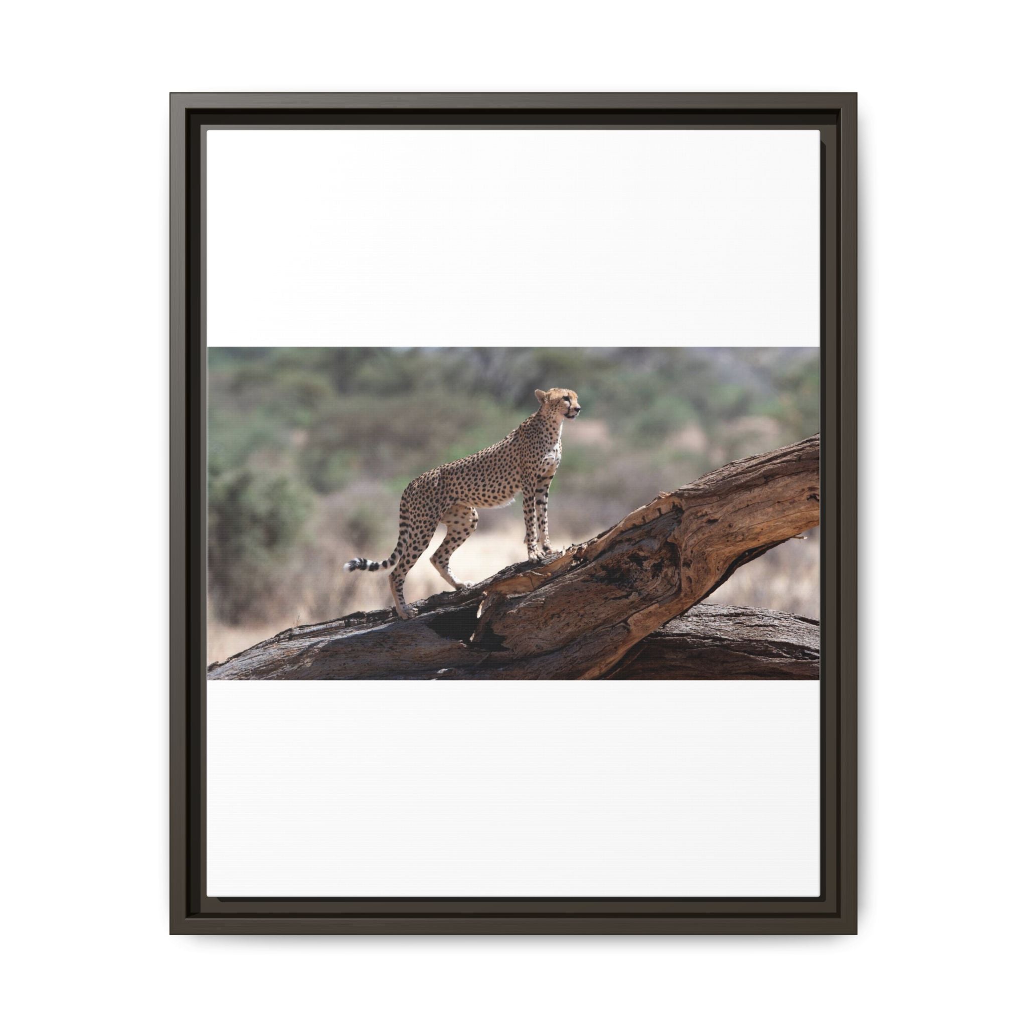 Painting Cheetah Matte Canvas, Framed (Multi-color)