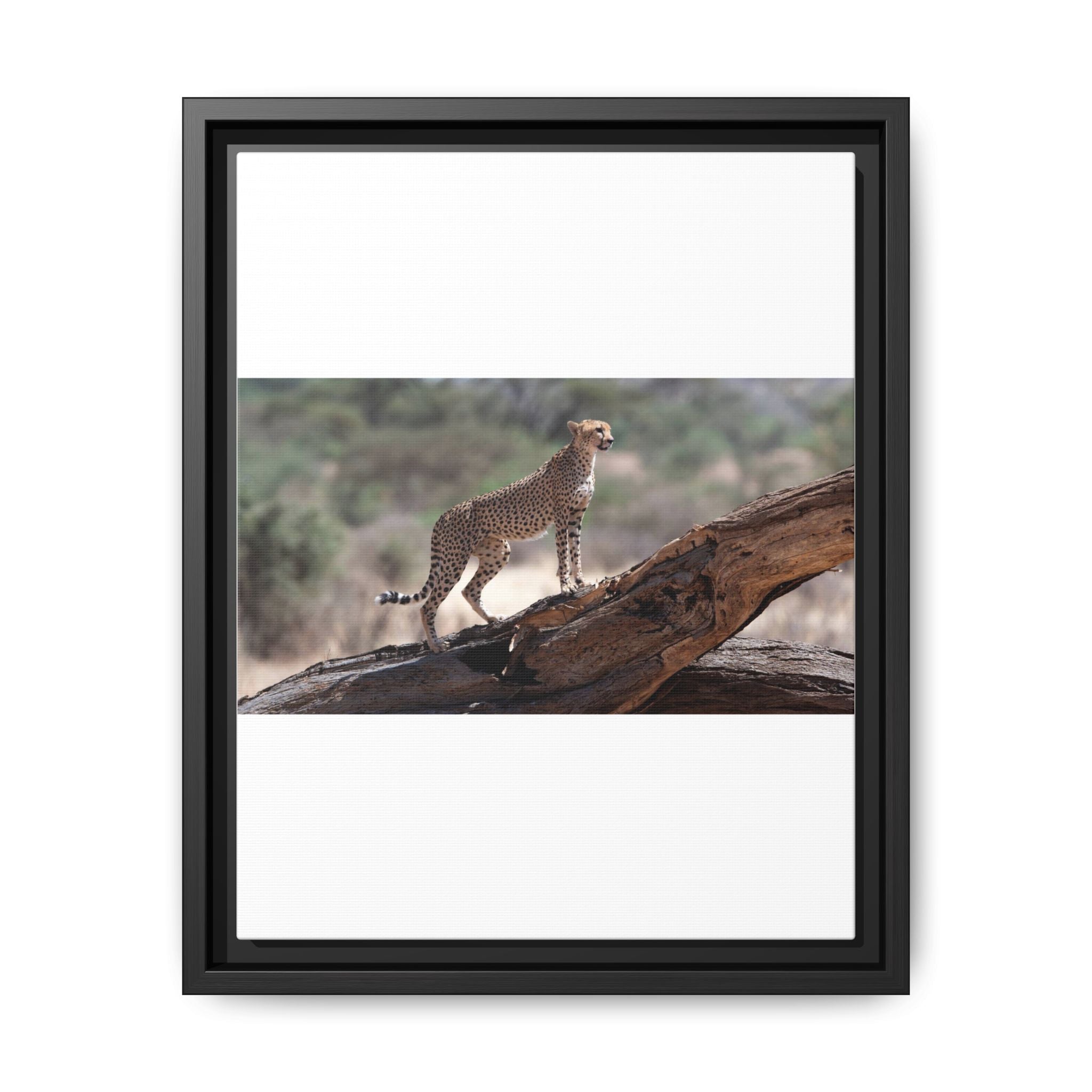 Painting Cheetah Matte Canvas, Framed (Multi-color)