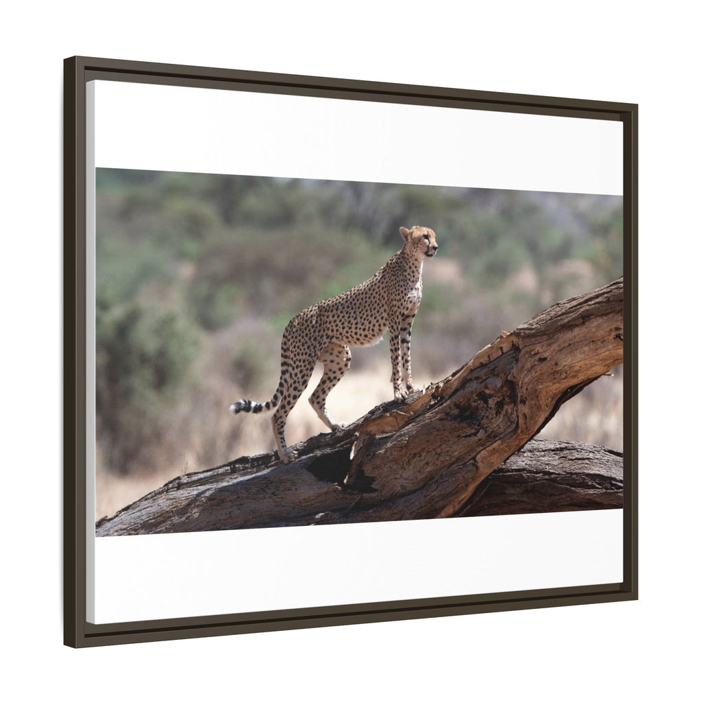 Painting Cheetah Matte Canvas, Framed (Multi-color)