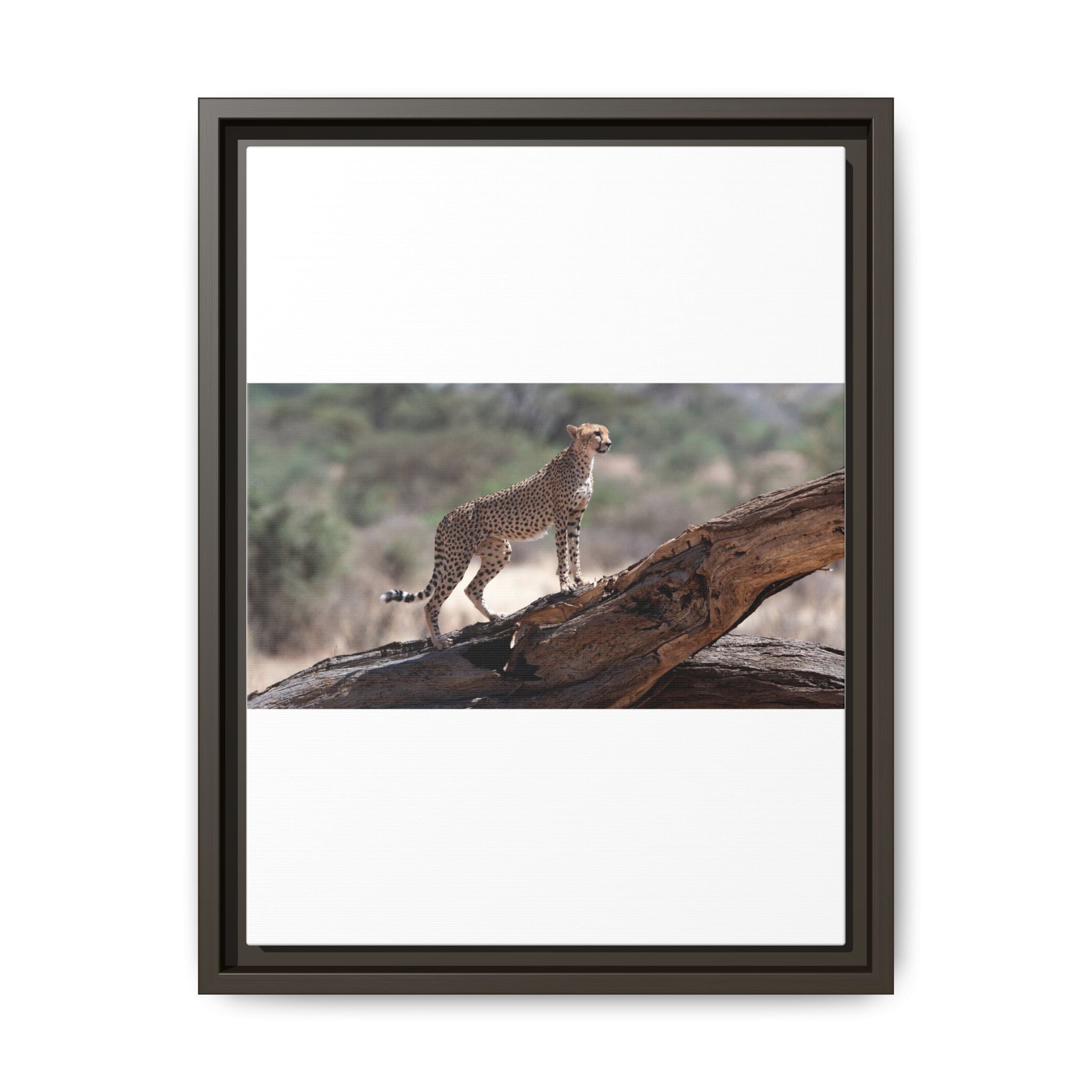 Painting Cheetah Matte Canvas, Framed (Multi-color)