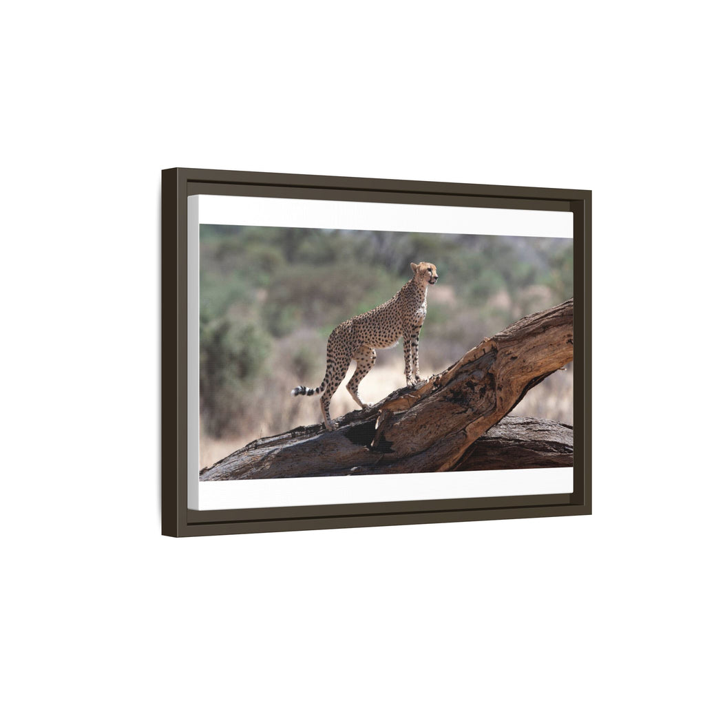 Painting Cheetah Matte Canvas, Framed (Multi-color)