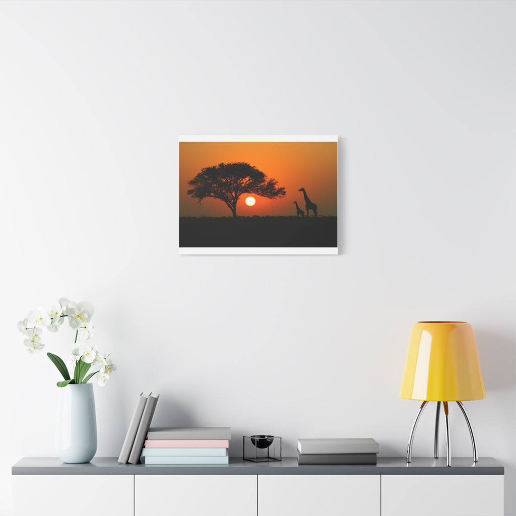 Painting Africa Giraffe Matte Canvas, Stretched, 1.25"