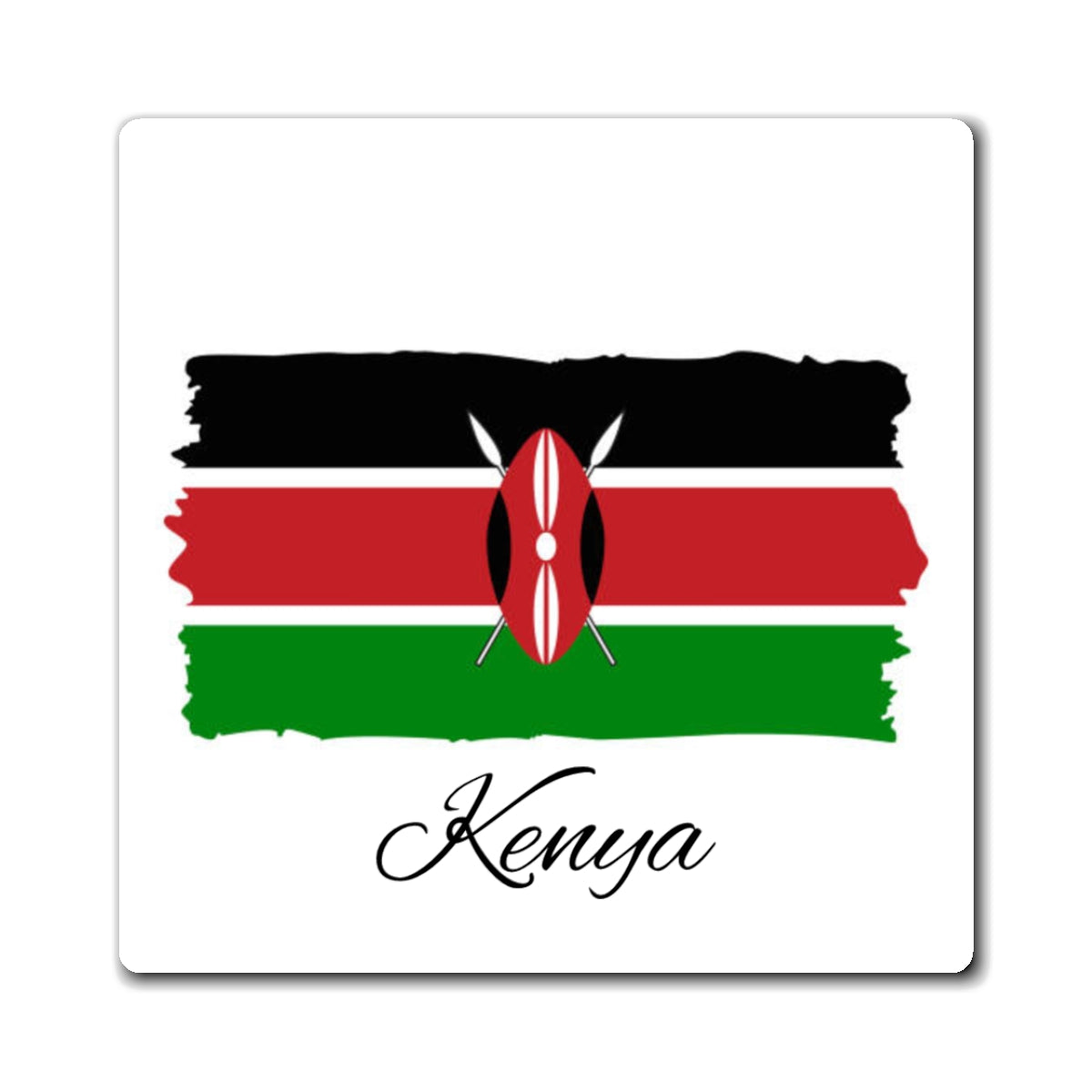 Kenya Flag Fridge Magnets