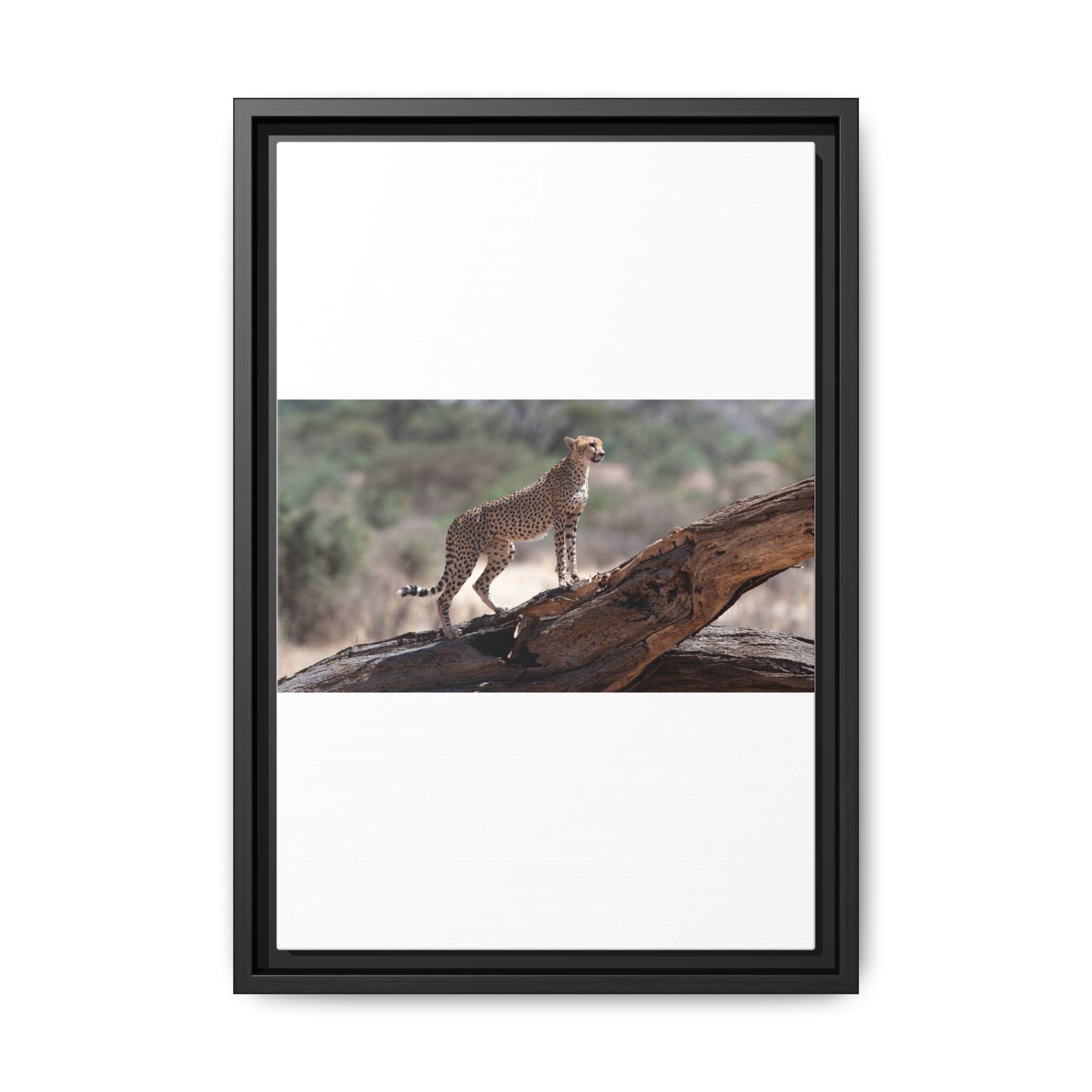 Painting Cheetah Matte Canvas, Framed (Multi-color)