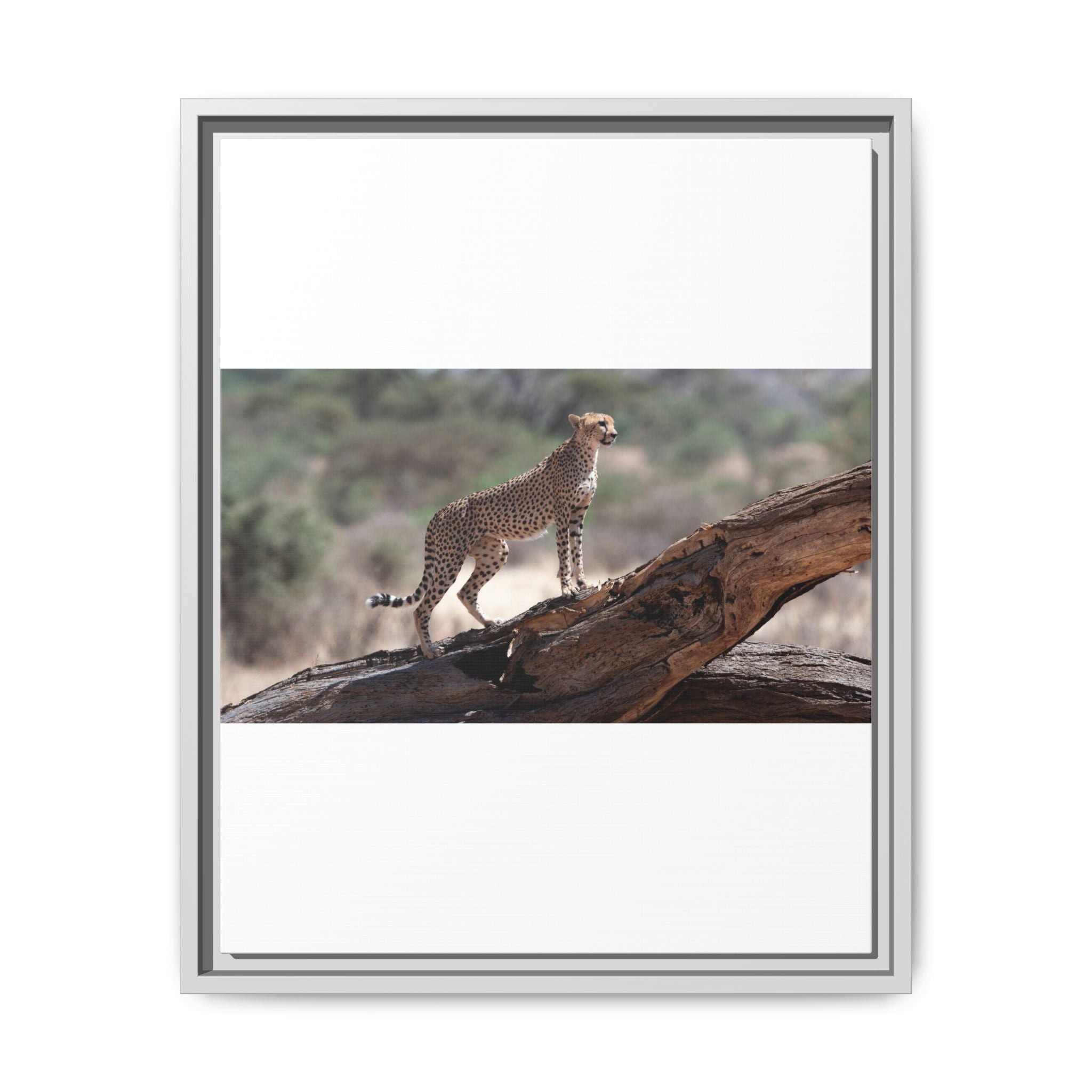 Painting Cheetah Matte Canvas, Framed (Multi-color)