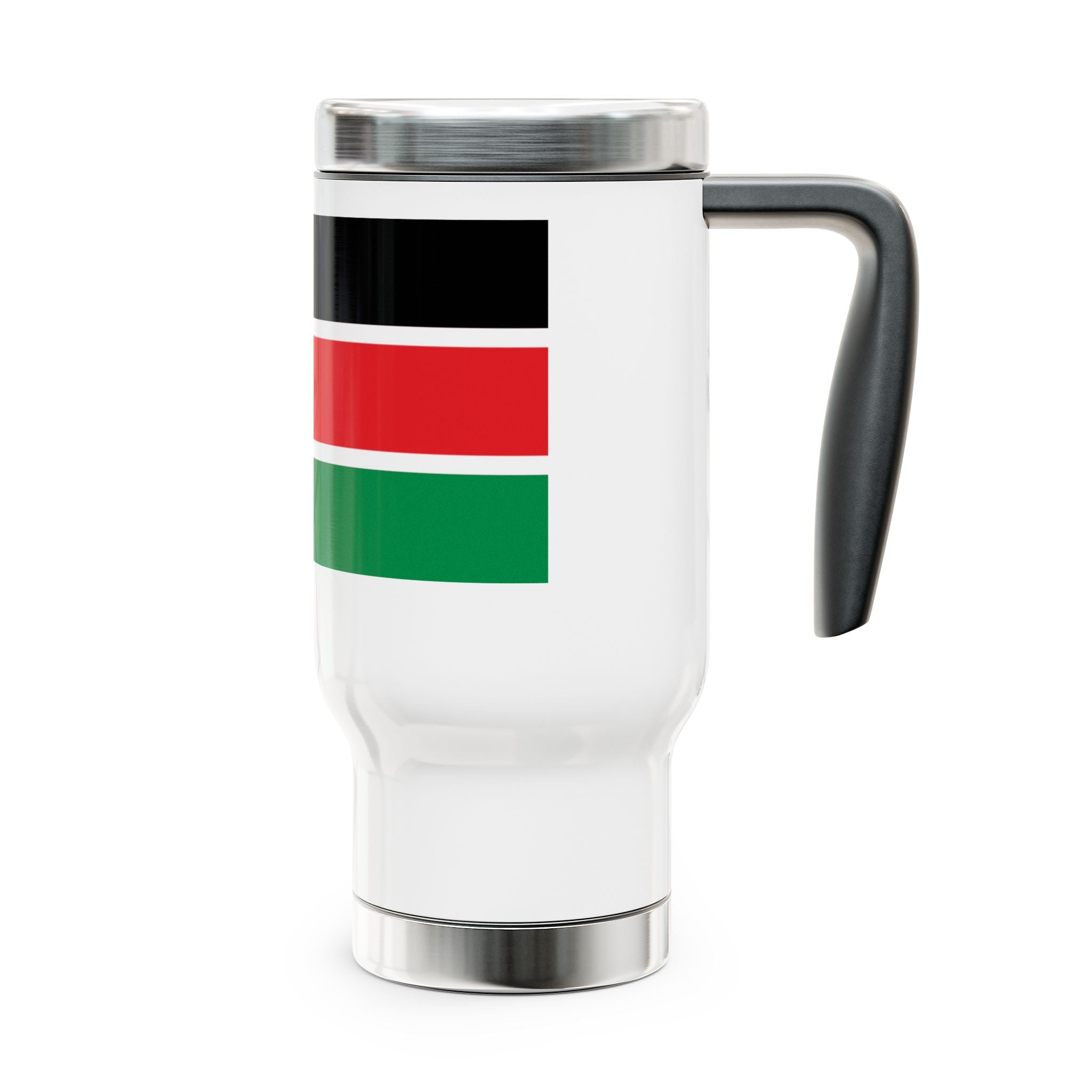 South Sudan  Flag Stainless Stl Travel Mug with Handle, 14oz