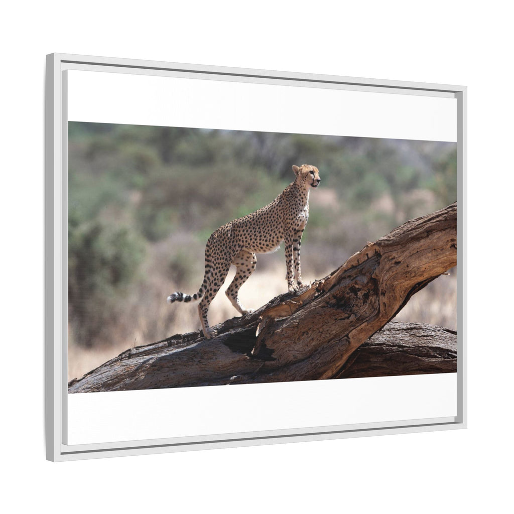 Painting Cheetah Matte Canvas, Framed (Multi-color)