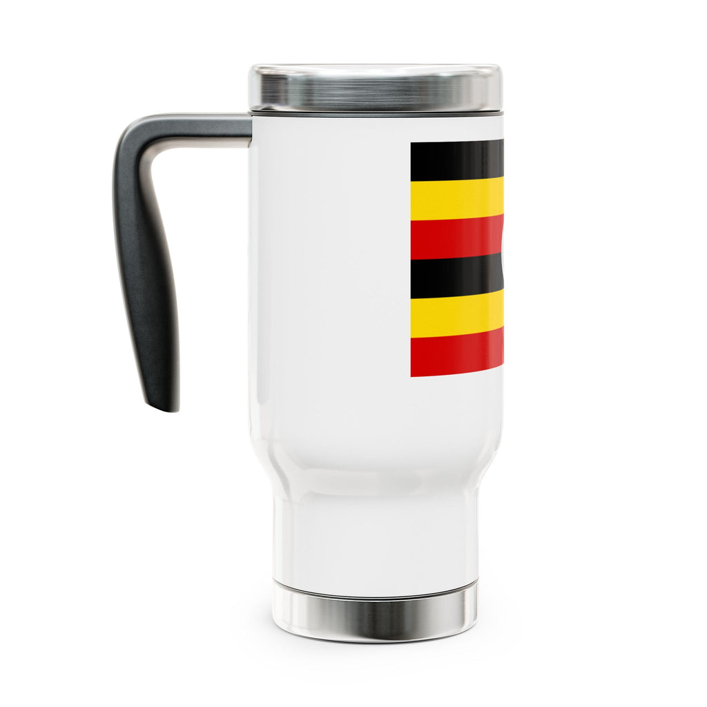 Uganda Stainless Stl Travel Mug with Handle, 14oz