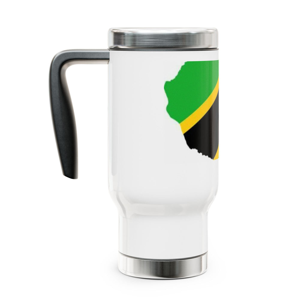 Tanzania Flag Stainless Stl Travel Mug with Handle, 14oz